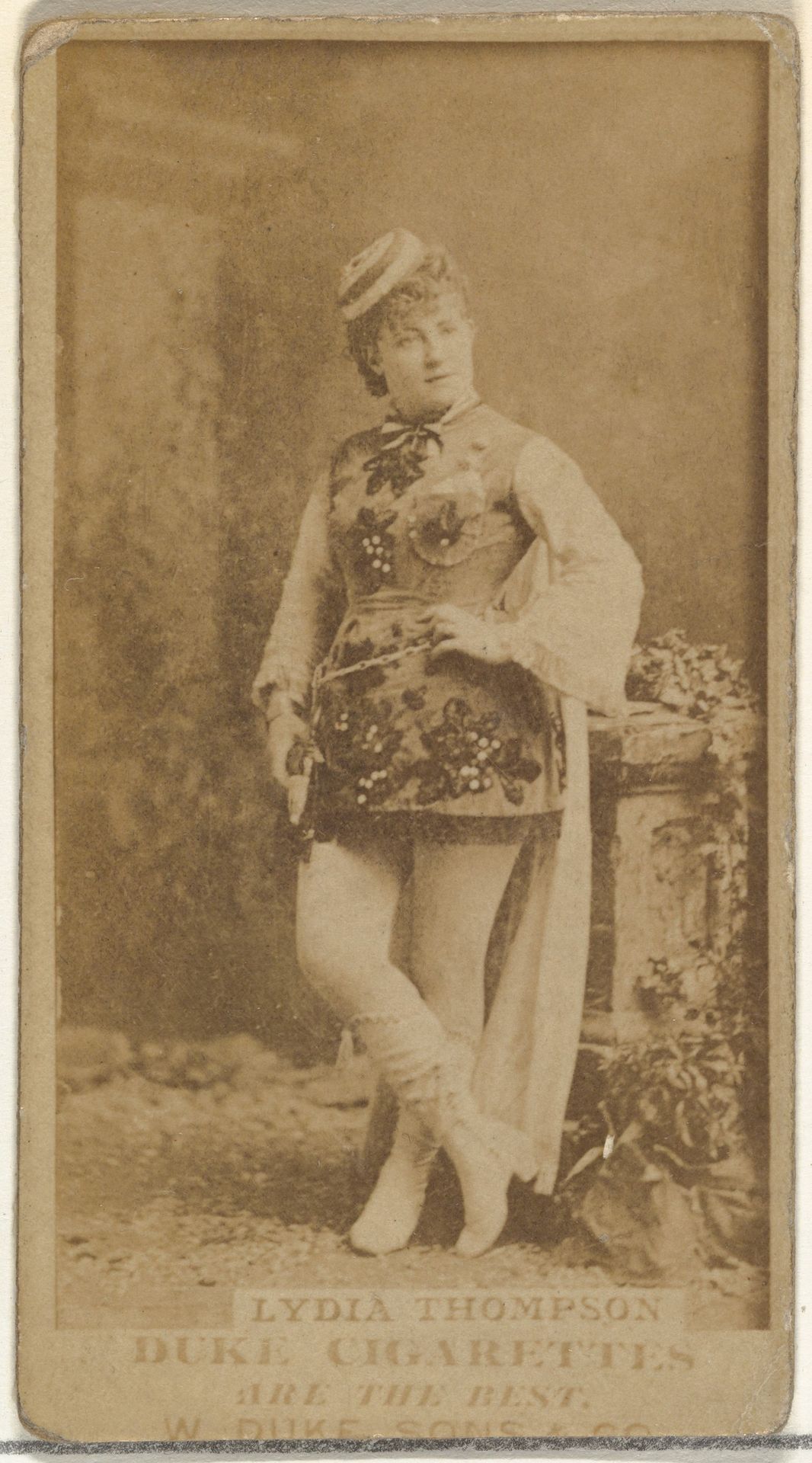 Lydia Thompson, from the Actors and Actresses series (N145-7) issued by Duke Sons & Co. to promote Duke Cigarettes by W. Duke, Sons & Co.