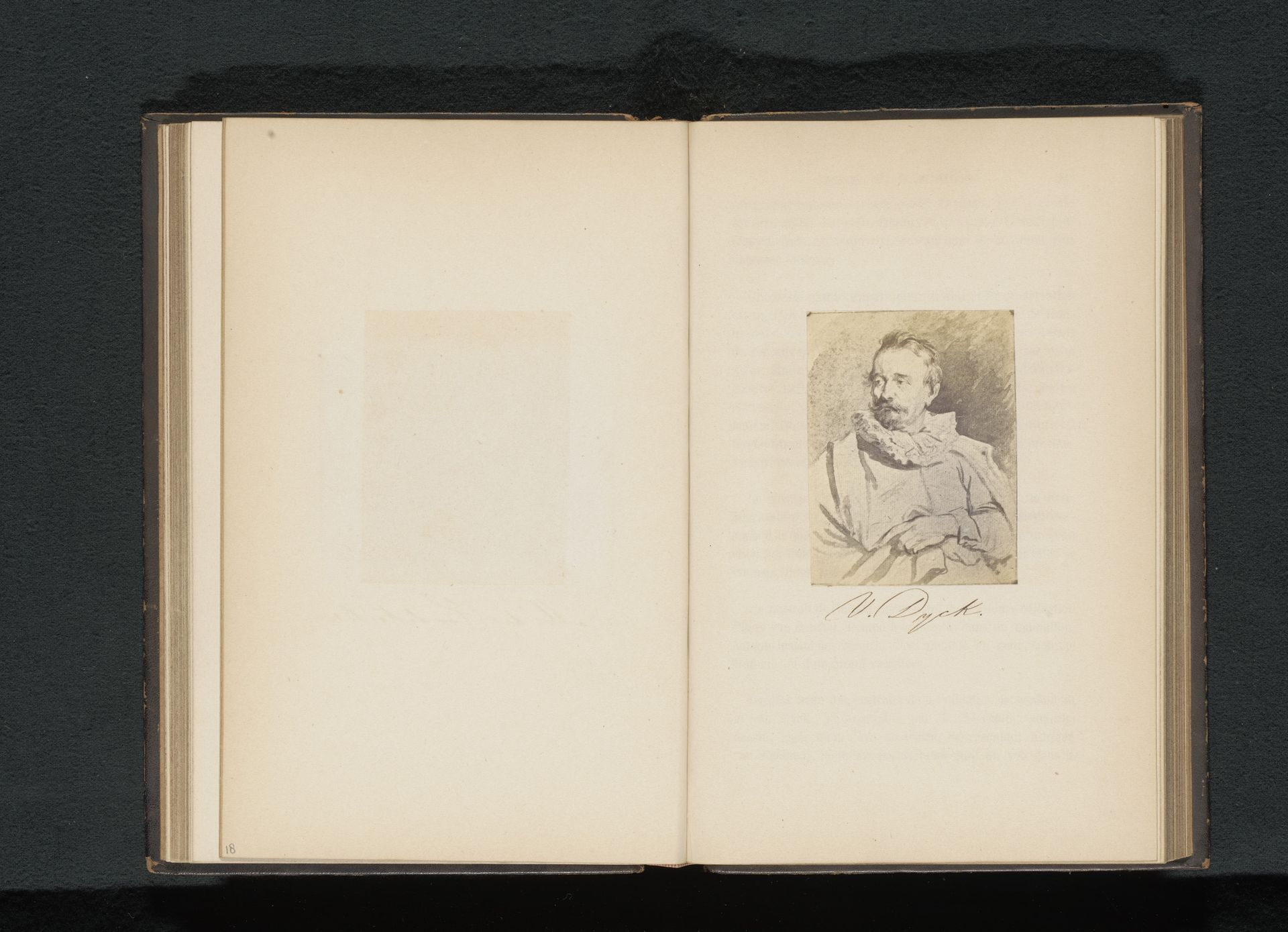 Fotoreproductie van een getekend portret van Adrian van Stalbemt door Anthony van Dyck by Edmond Fierlants