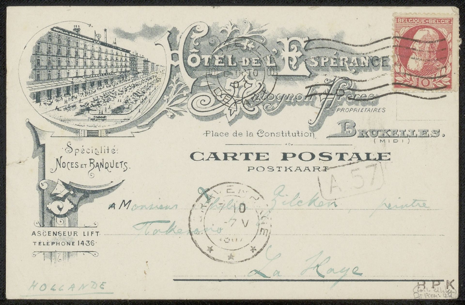 Briefkaart aan Philip Zilcken by Vittorio Pica