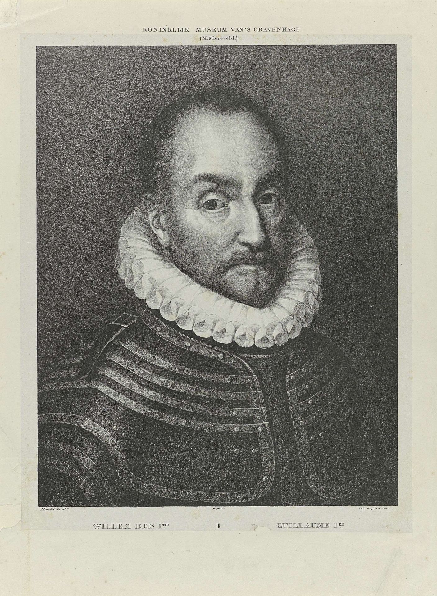 Portret van Willem I, prins van Oranje by Isaac Cornelis Elink Sterk