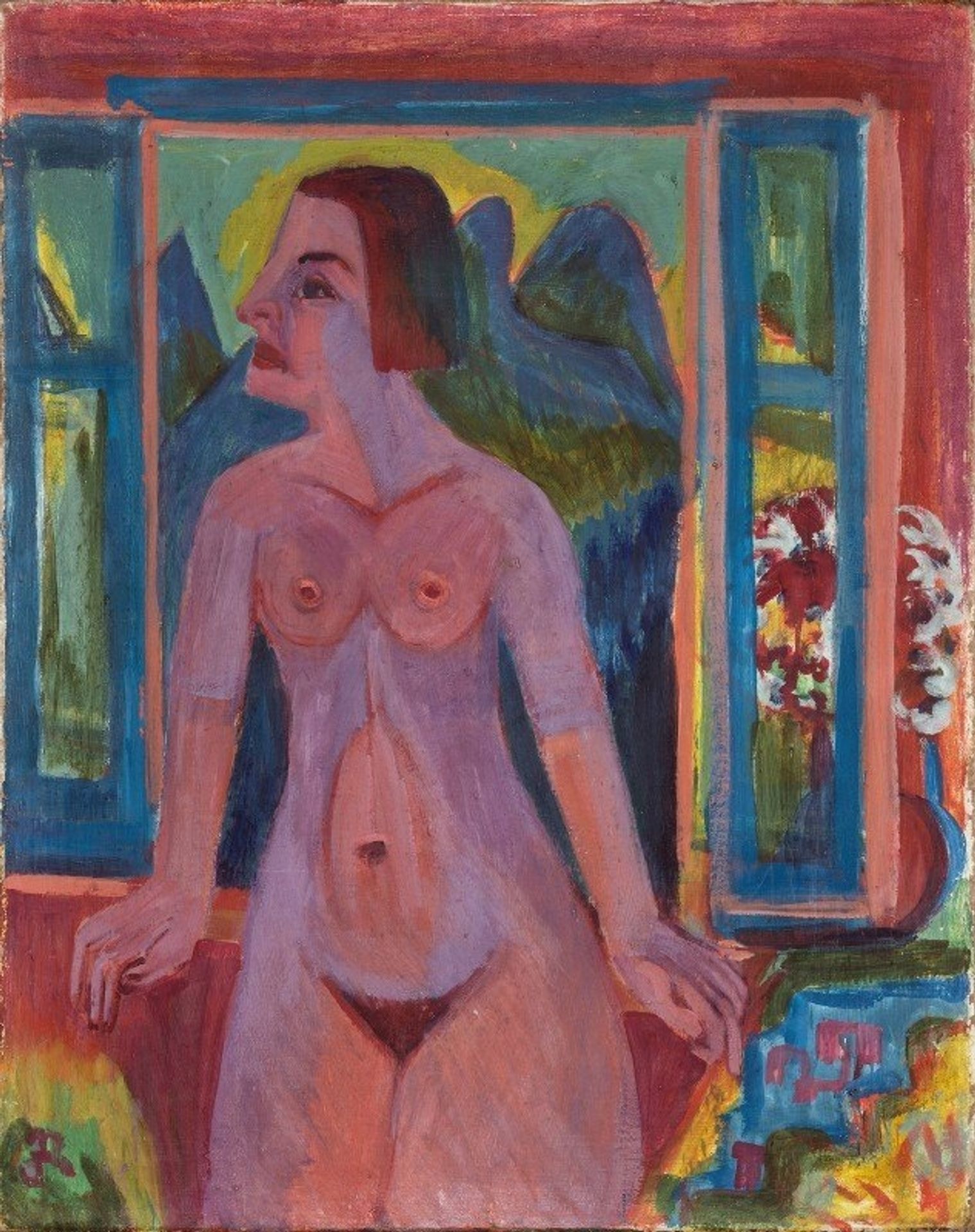Nude Woman at window by Ernst Ludwig Kirchner