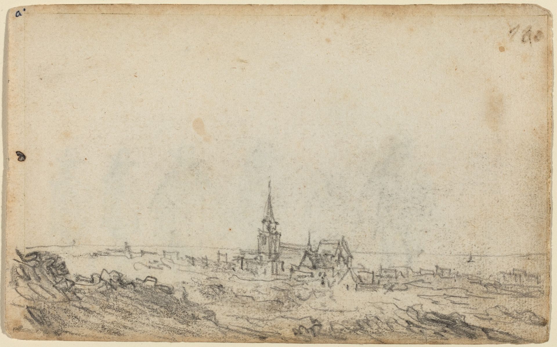 View of Scheveningen [recto] by Jan van Goyen