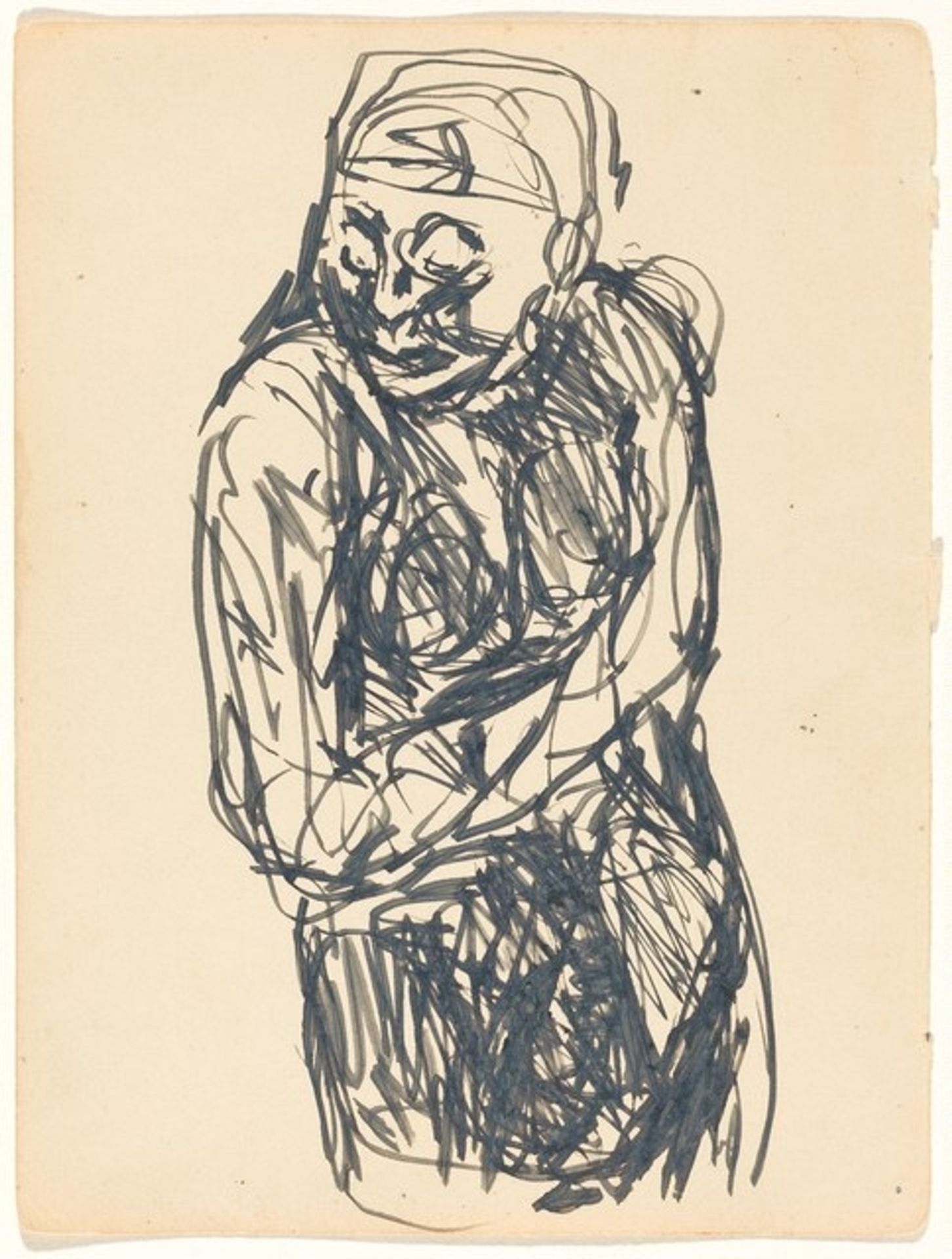 Figure with Arms in Front of Body by Edvard Munch