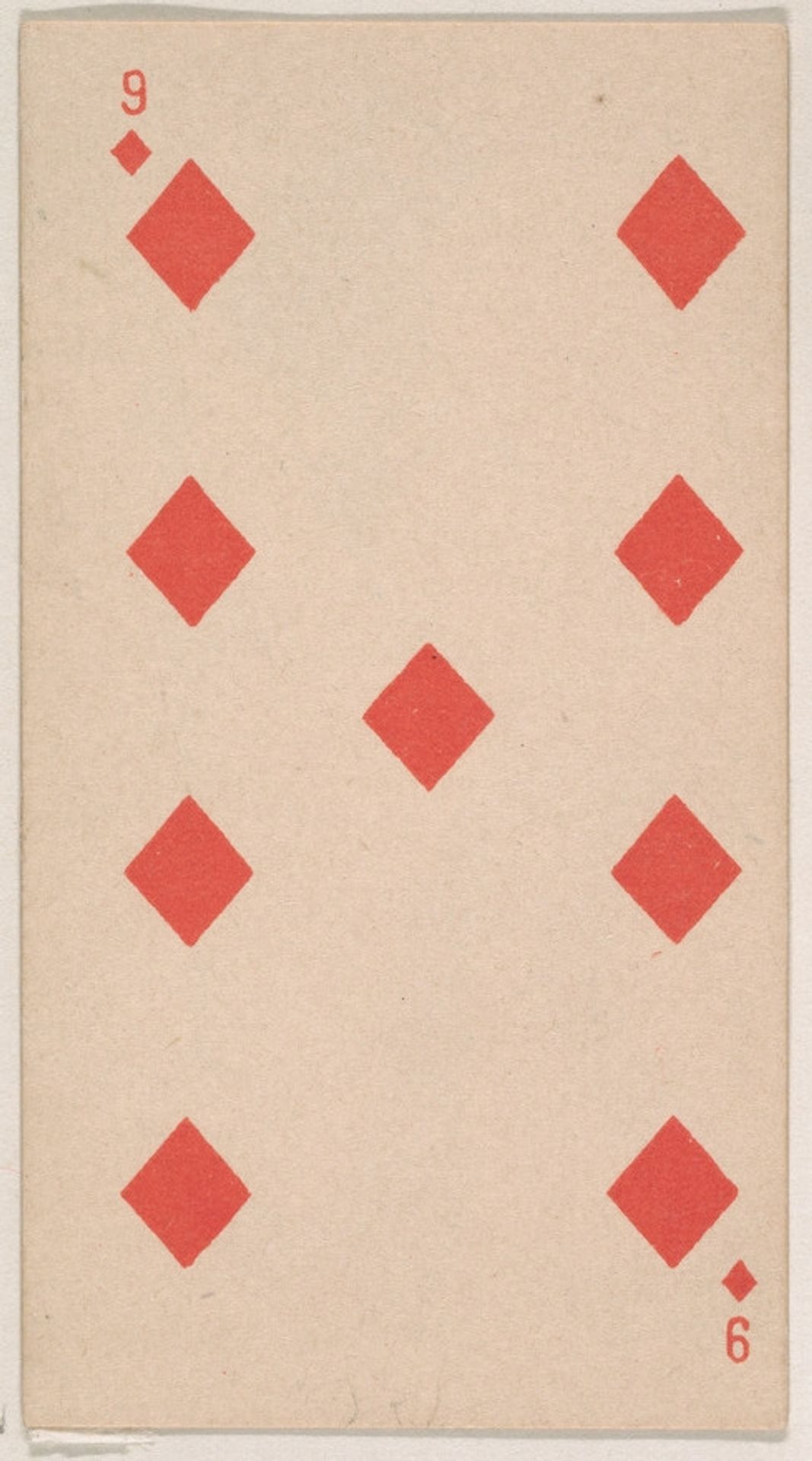 Nine of Diamonds, from the Transparent Playing Cards series (N220) issued by Kinney Bros. by Kinney Brothers Tobacco Company