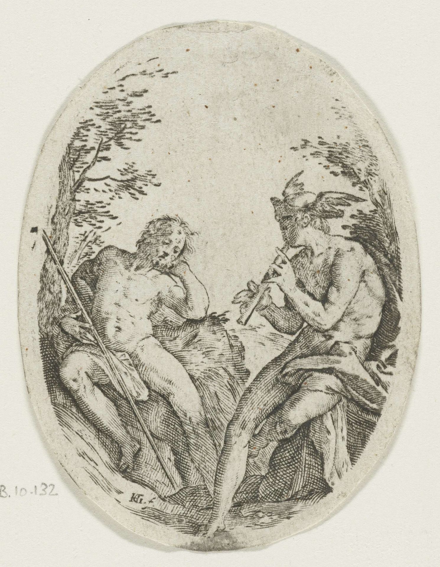 Argus en Mercurius by Hendrick Goltzius