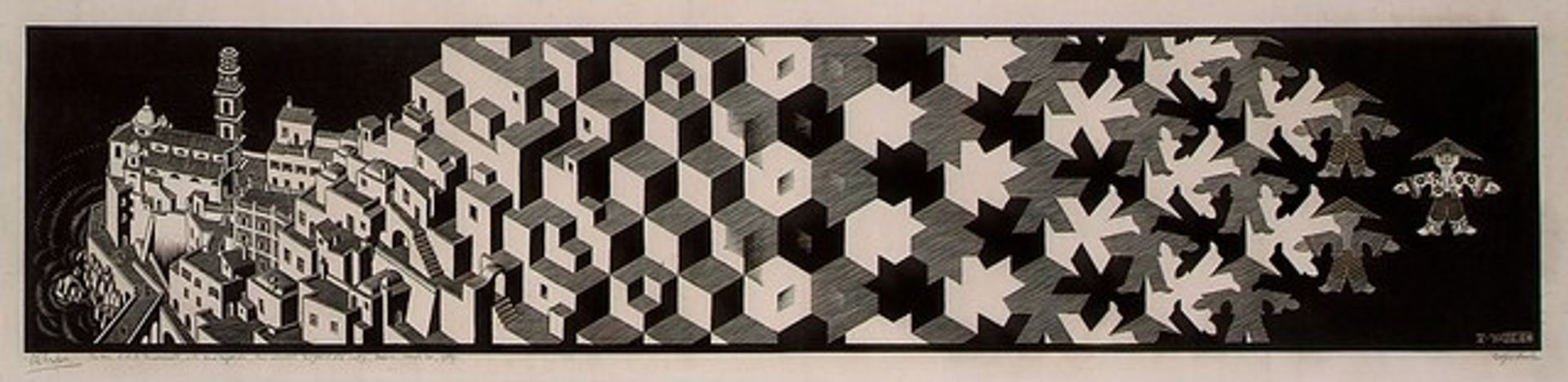 Metamorphosis I by M.C. Escher