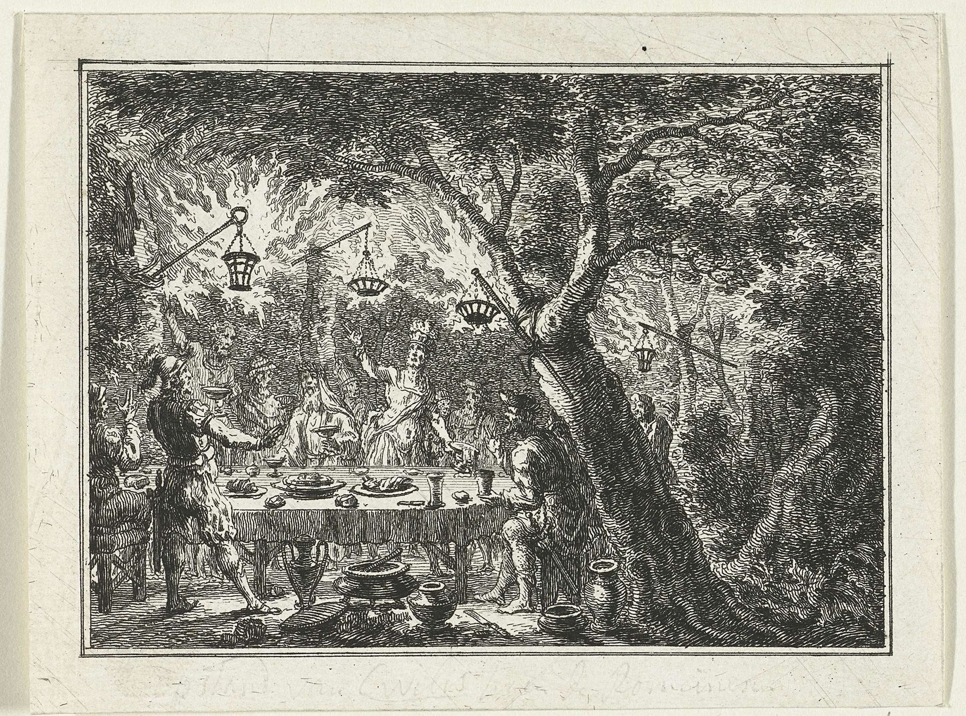 Opstand van Civilis tegen de Romeinen, 69-70 by Simon Fokke