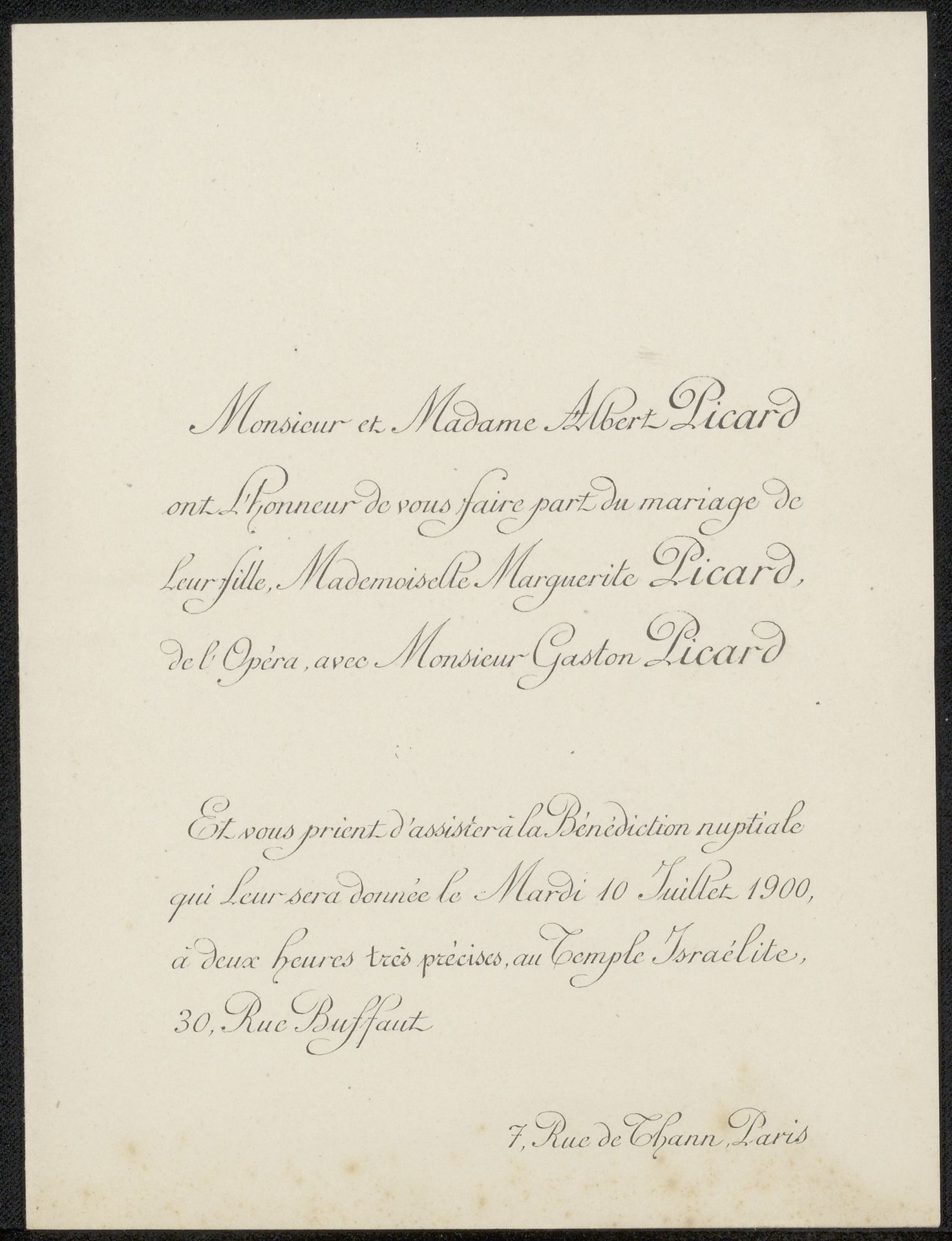 Huwelijksaankondiging aan Philip Zilcken by Anonymous