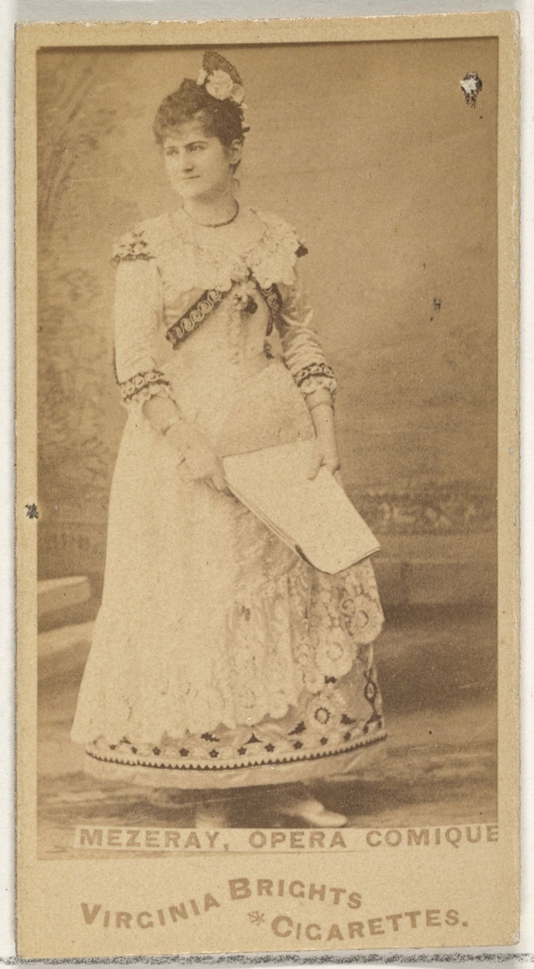Mezeray, Opera Comique, from the Actors and Actresses series (N45, Type 1) for Virginia Brights Cigarettes by Allen & Ginter