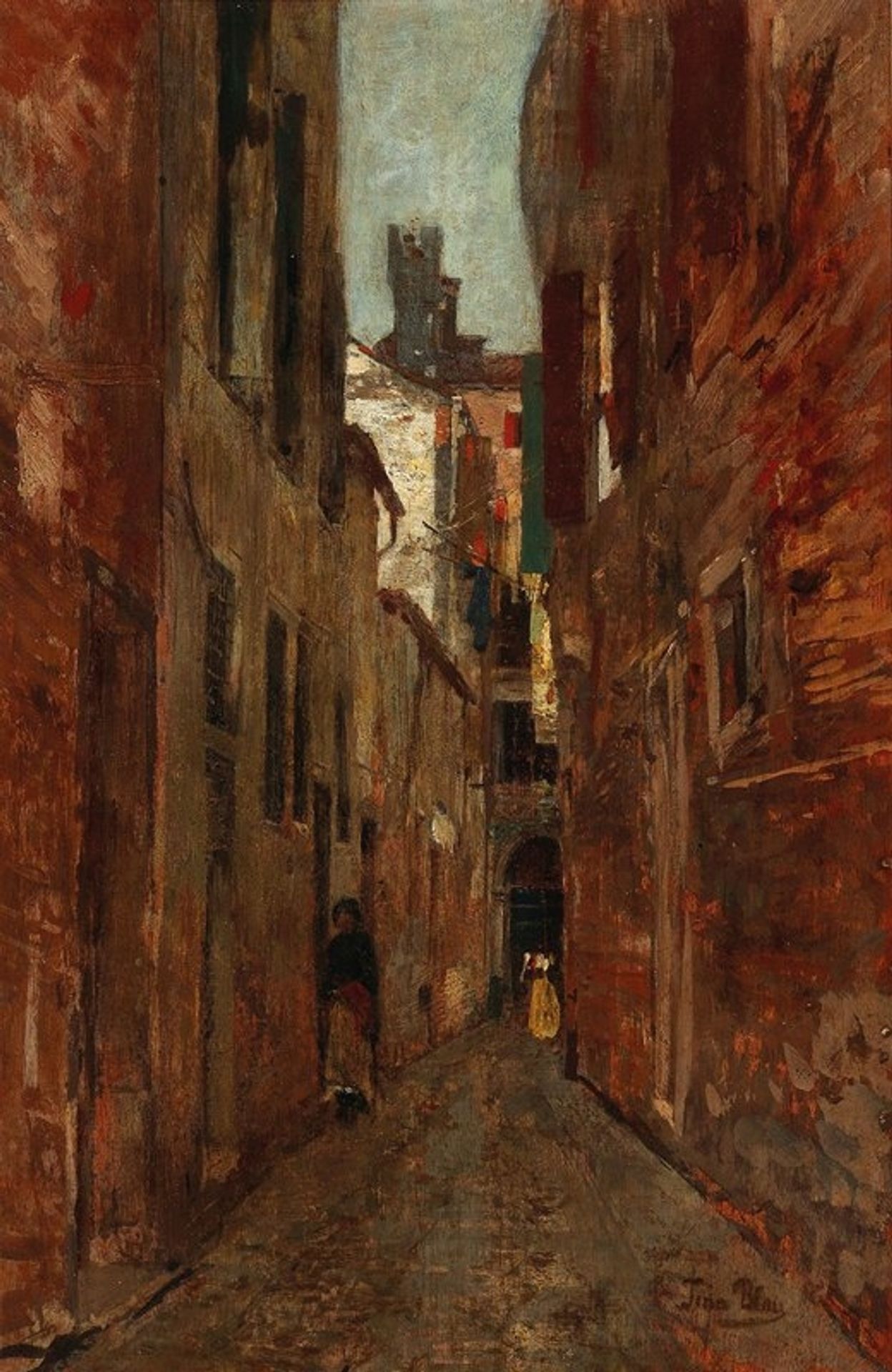 Street scene in Venice by Tina Blau