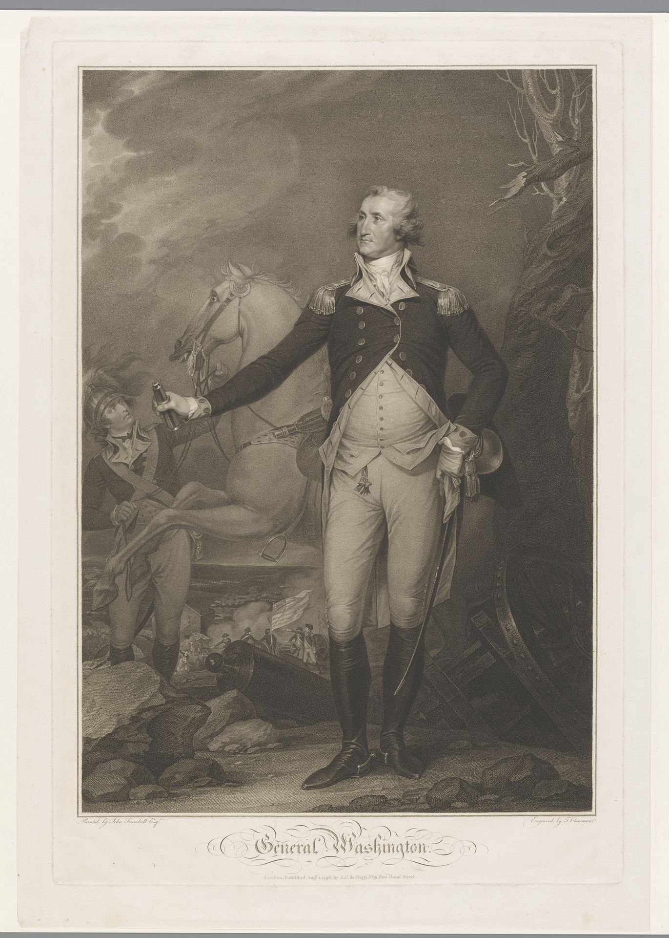 Portret van George Washington by Thomas Cheesman