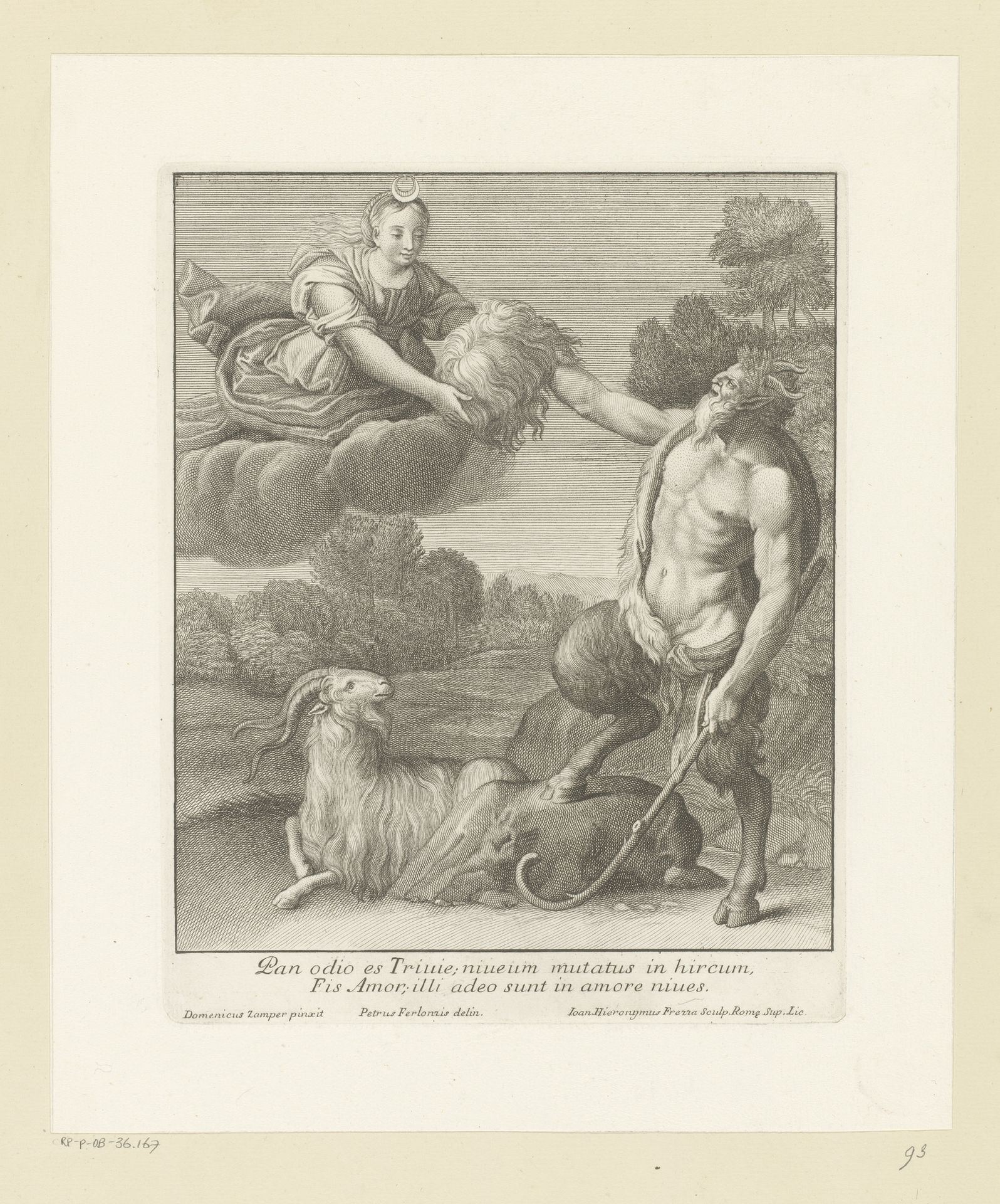 Diana en Pan by Giovanni Girolamo Frezza