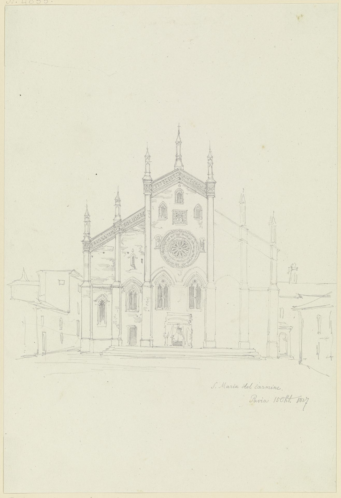 S. Maria del Carmine in Pavia by Friedrich Maximilian Hessemer