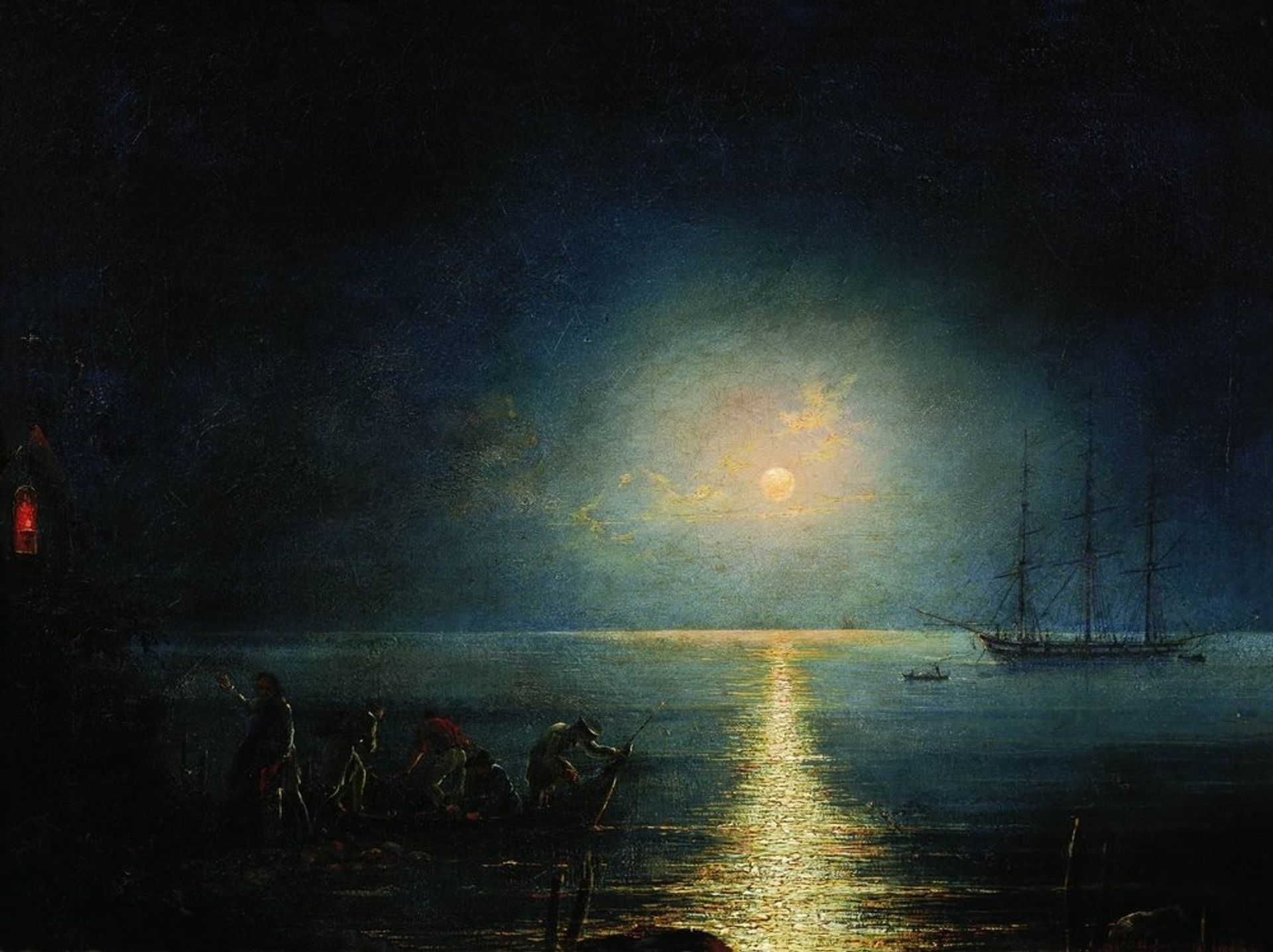Smugglers by Ivan Konstantinovich Aivazovsky