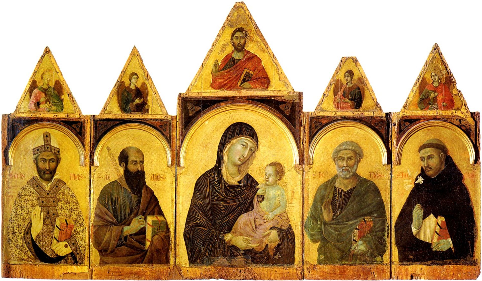 The Madonna and Child with Saints by Duccio