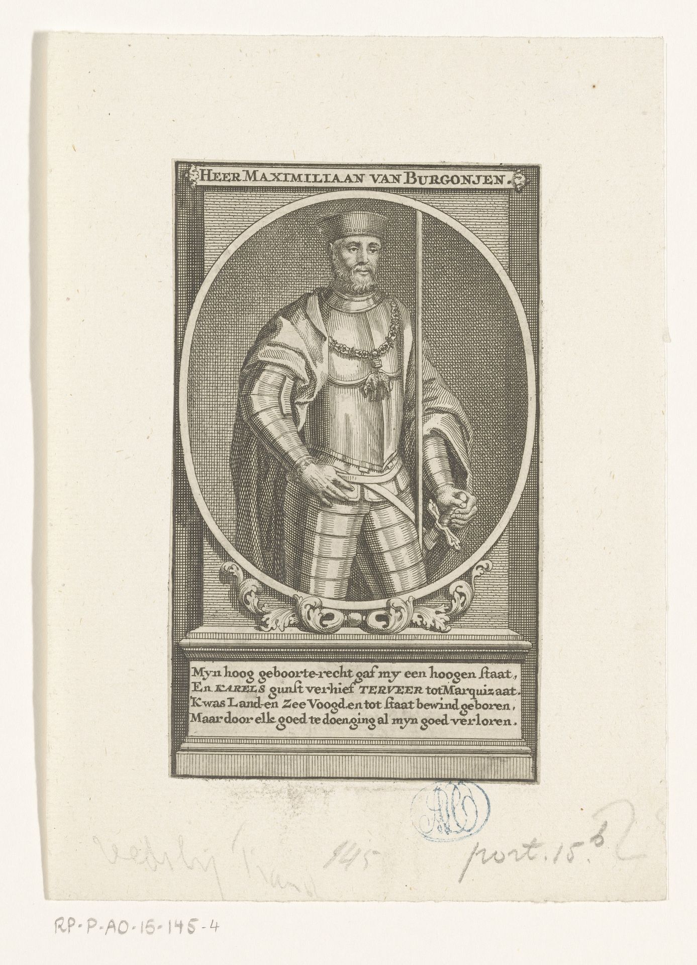 Portret van Maximiliaan II van Bourgondië by Anonymous