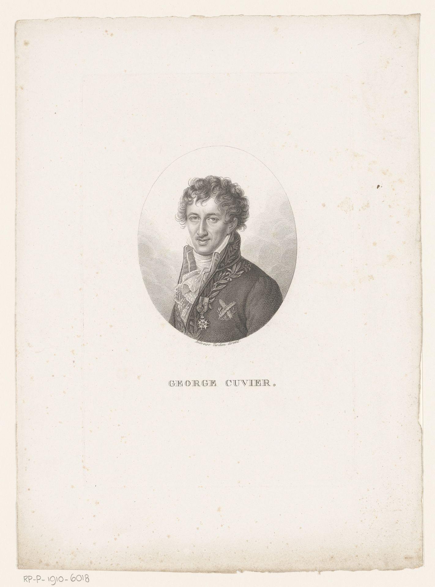 Portret van Georges Cuvier by Ambroise Tardieu