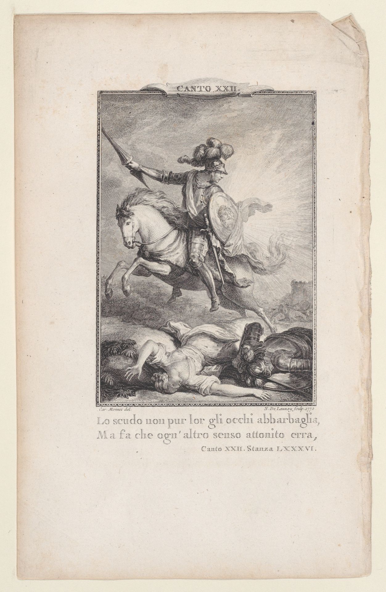 Canto 22, Stanza 86, from "Orlando Furioso" by Nicolas de Launay