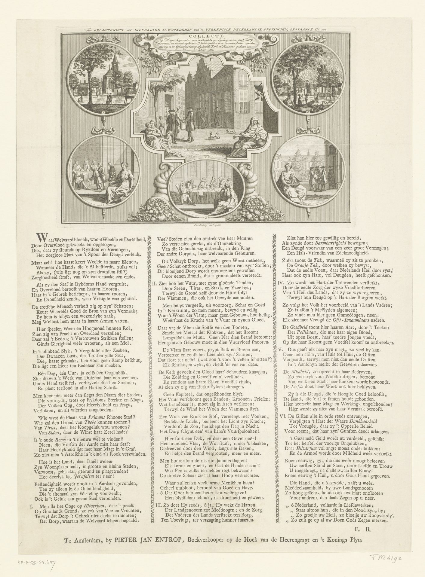 Oproep voor een collectie ten bate van de slachtoffers van de brand te Hilversum, 1766 by Anonymous