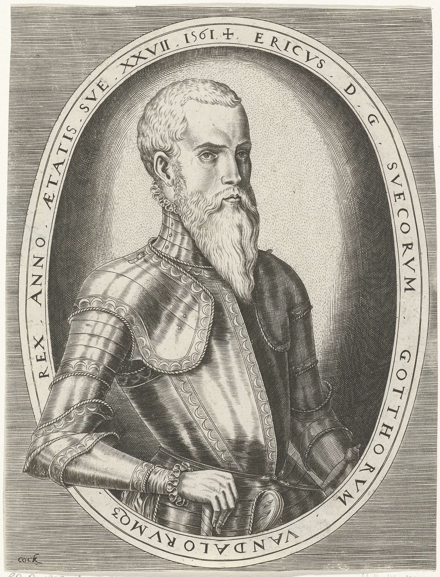 Portret van Erik XIV van Zweden by Frans Huys