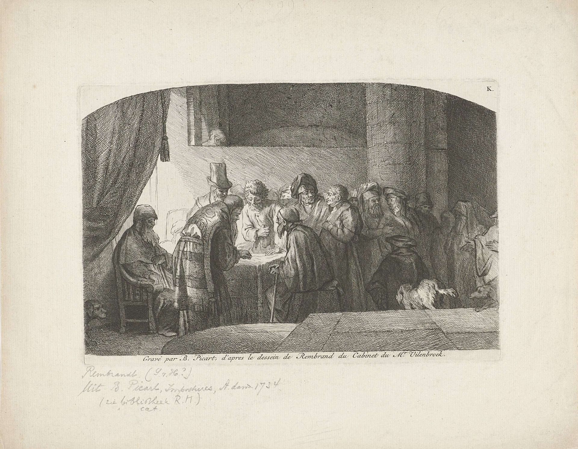 Judas ontvangt zilverstukken voor zijn verraad by Bernard Picart