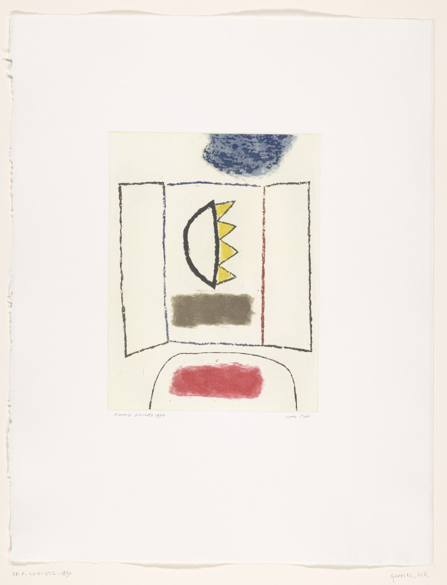 Abstracte compositie by Harrie A. Gerritz