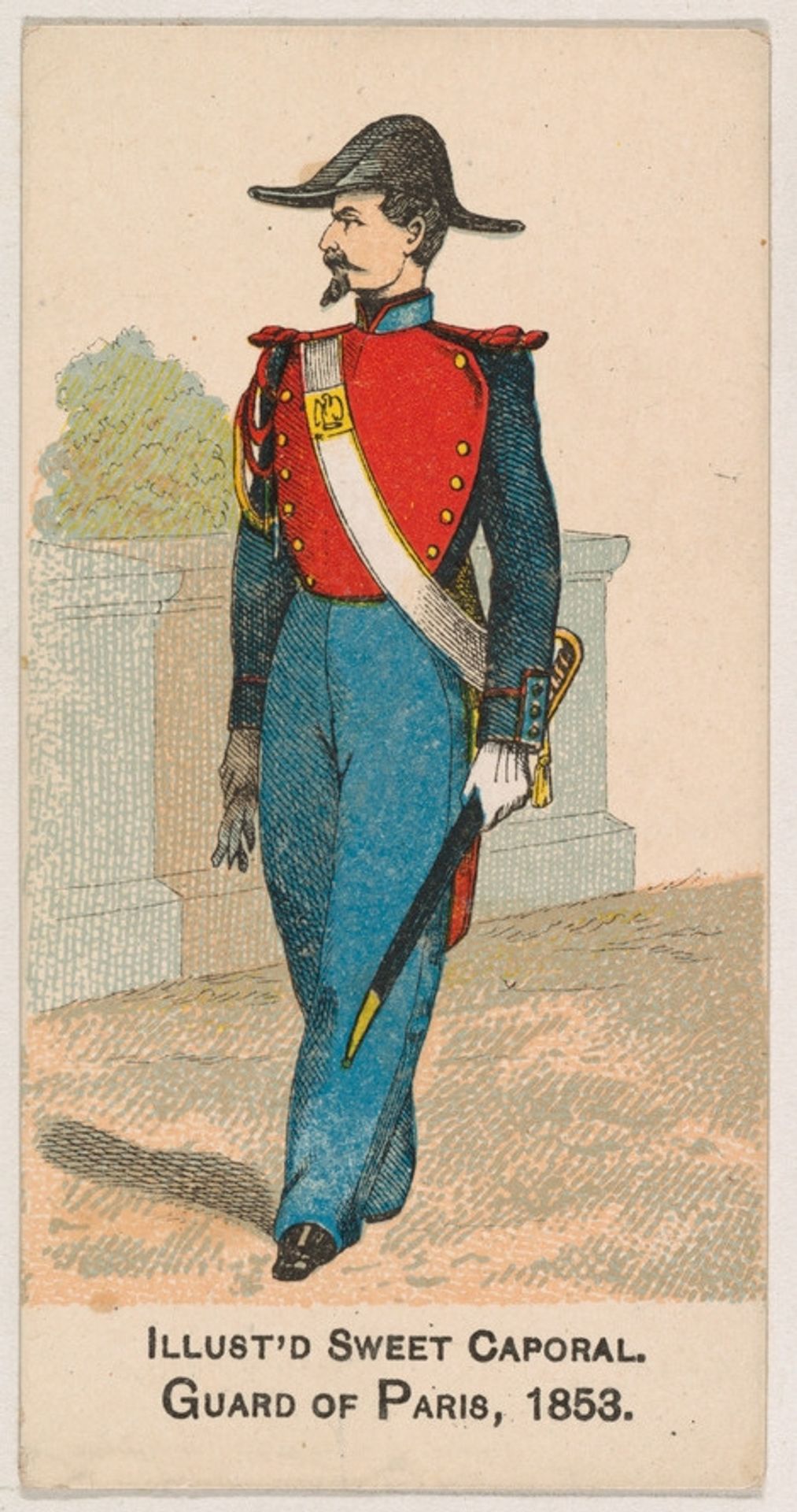 Guard of Paris, 1853, from the Military Series (N224) issued by Kinney Tobacco Company to promote Sweet Caporal Cigarettes by Kinney Brothers Tobacco Company