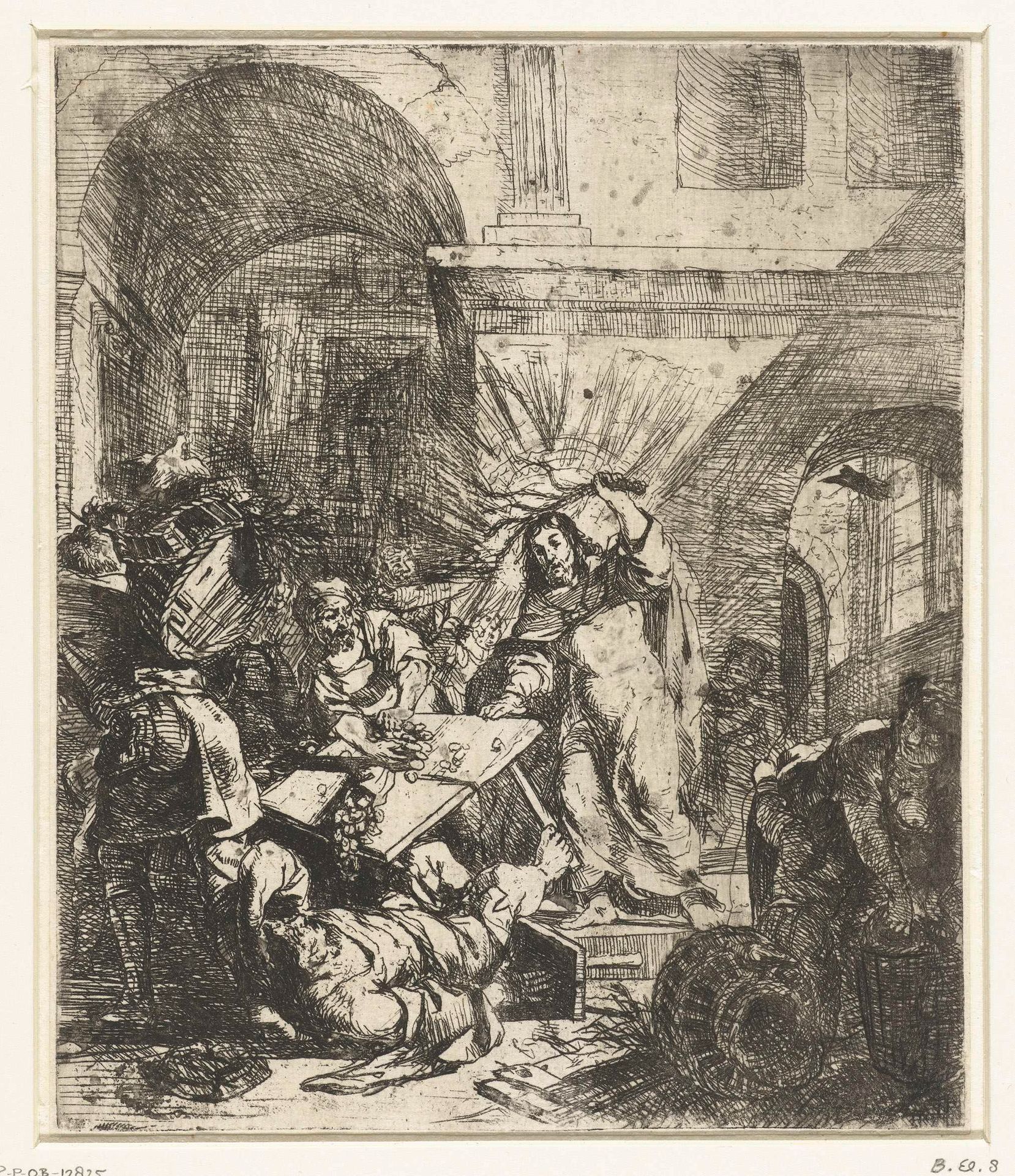 Christus verdrijft de geldwisselaars uit de tempel by Anonymous