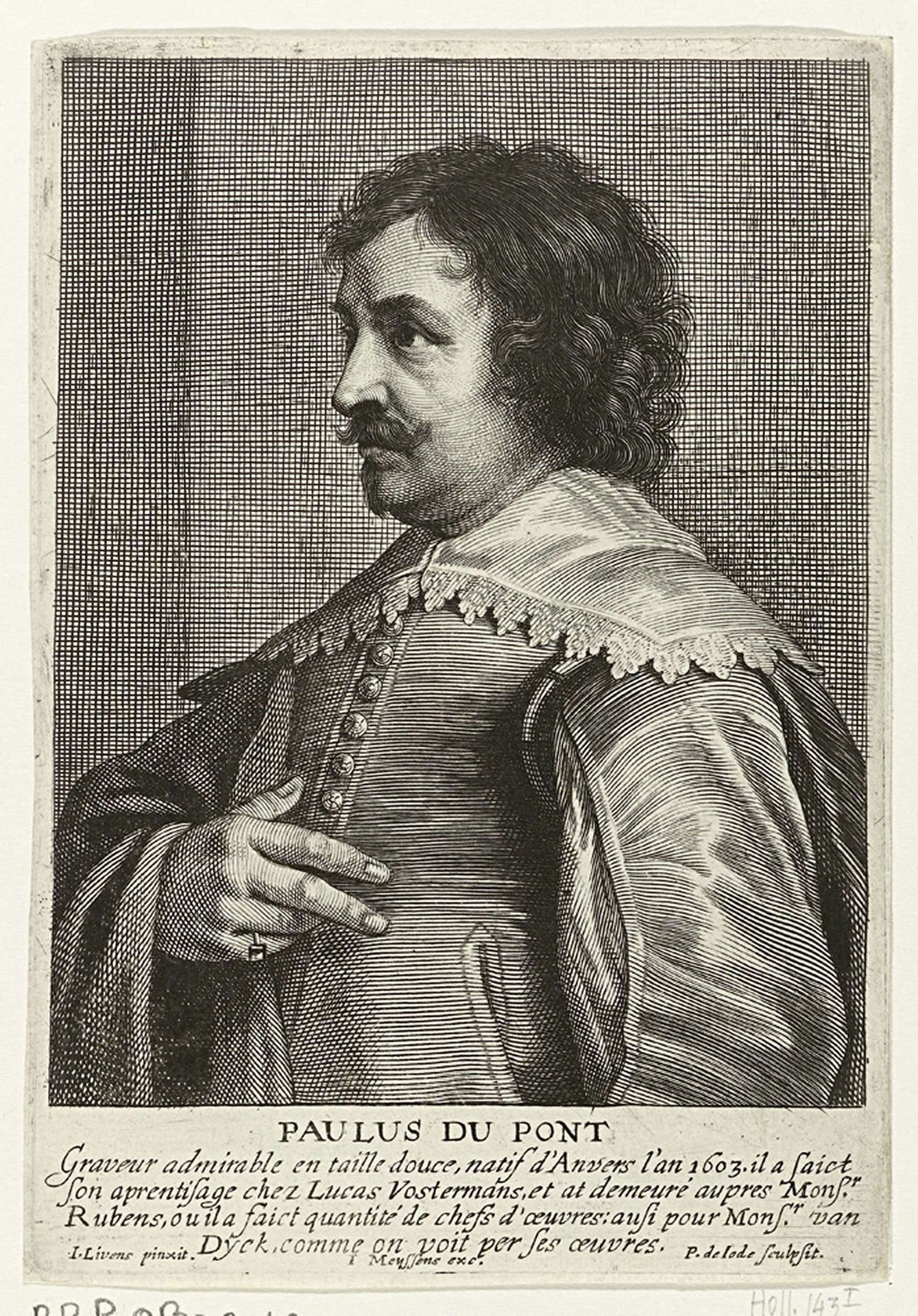 Portret van Paulus Pontius by Pieter de (II) Jode