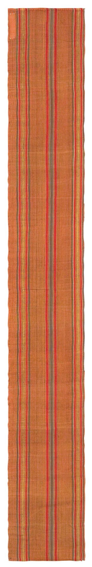 Orange fragment with polychrome stripes by Anonymous