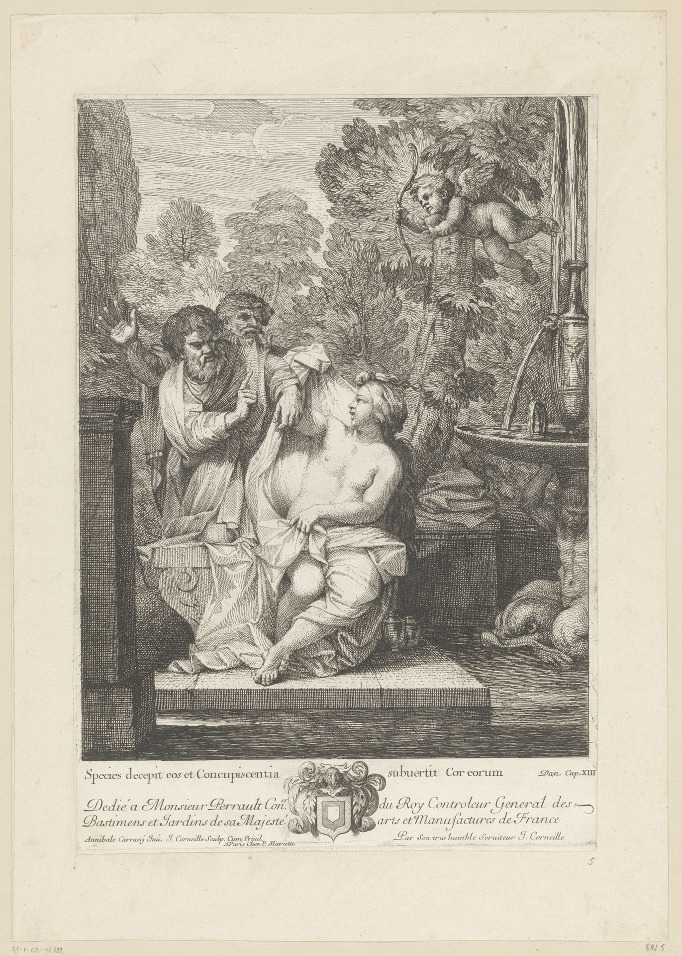 Susanna en de ouderlingen by Jean-Baptiste Corneille