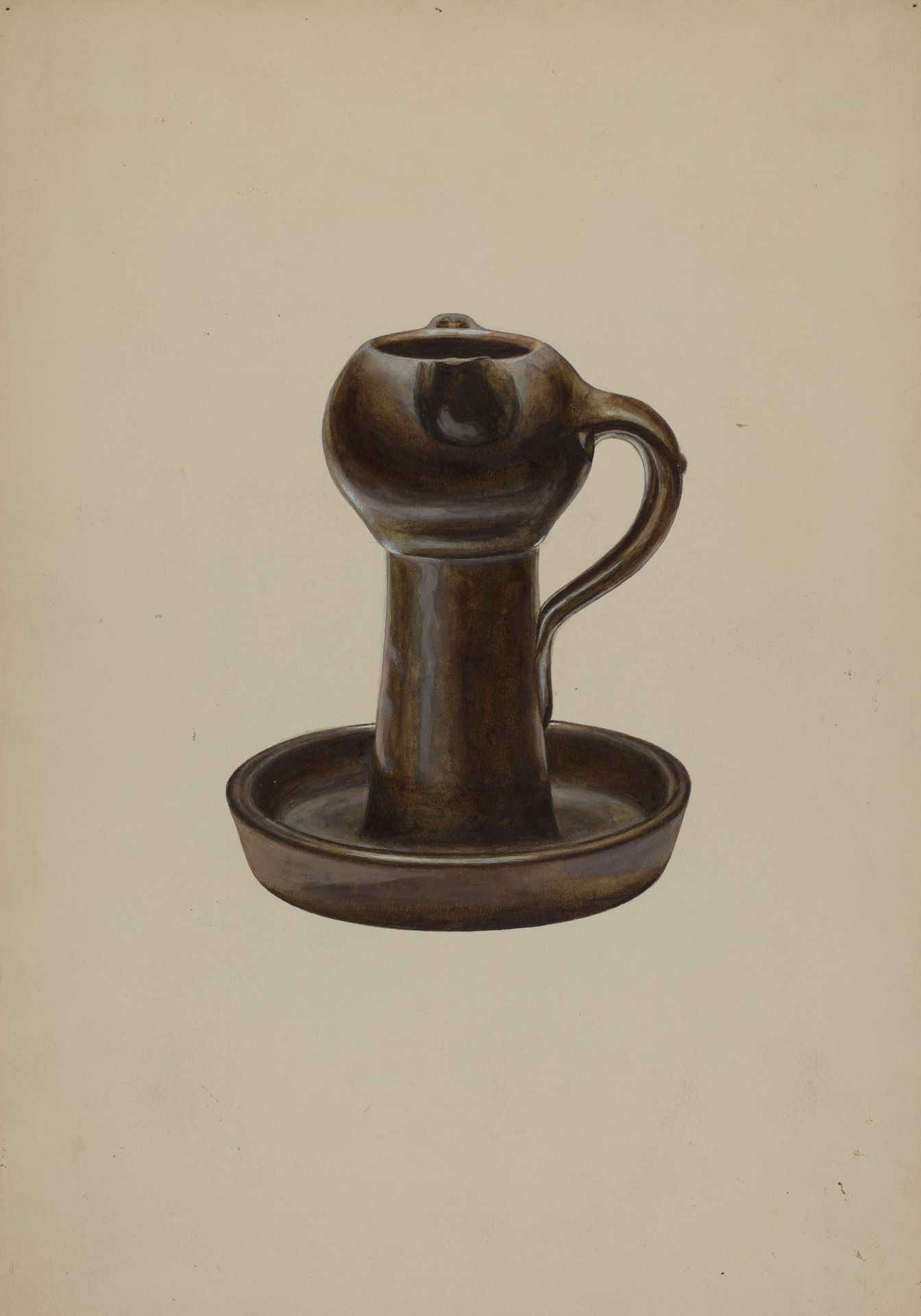 Two Wick Lamp by Henry Moran
