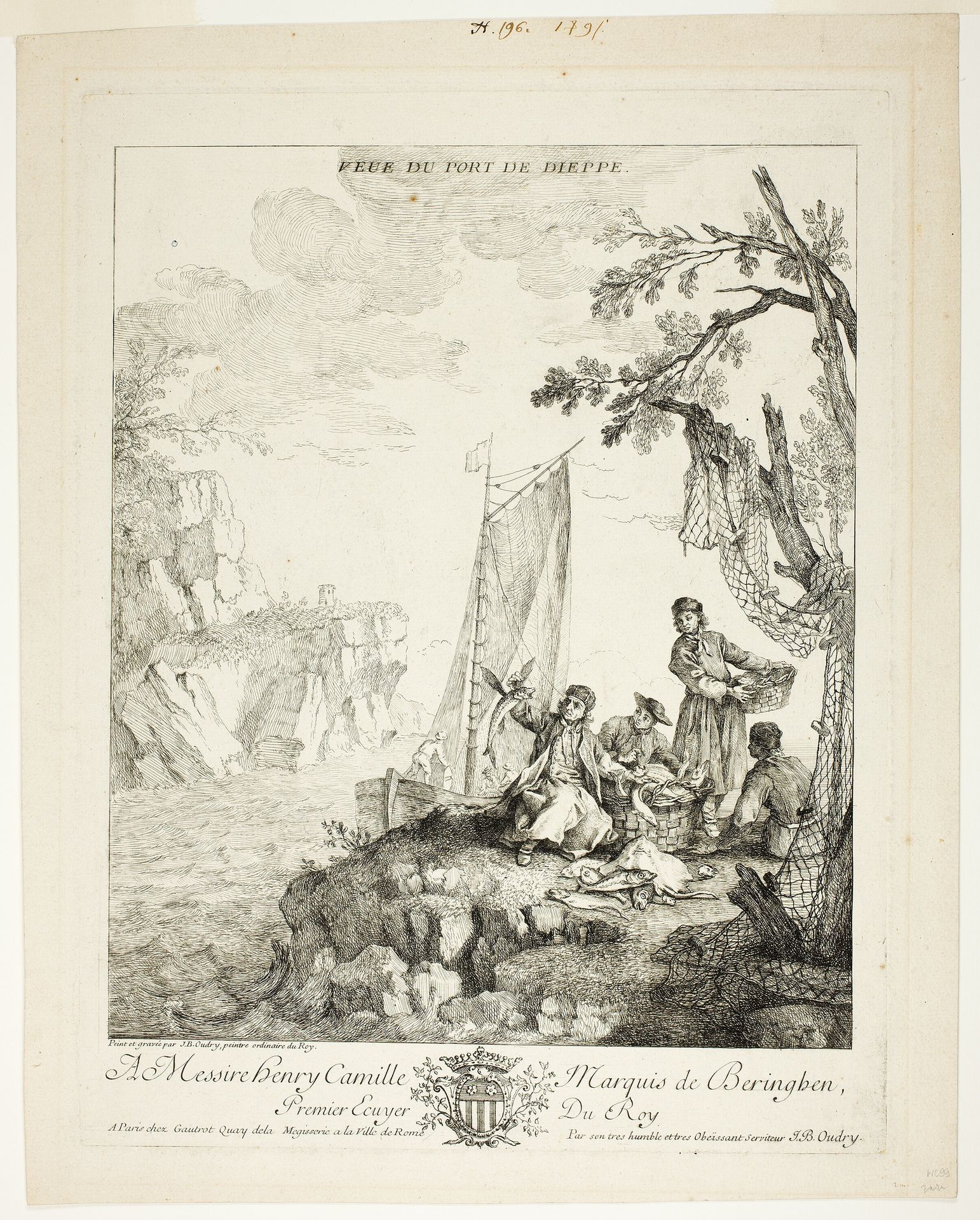 View of the Port of Dieppe by Jean-Baptiste Oudry