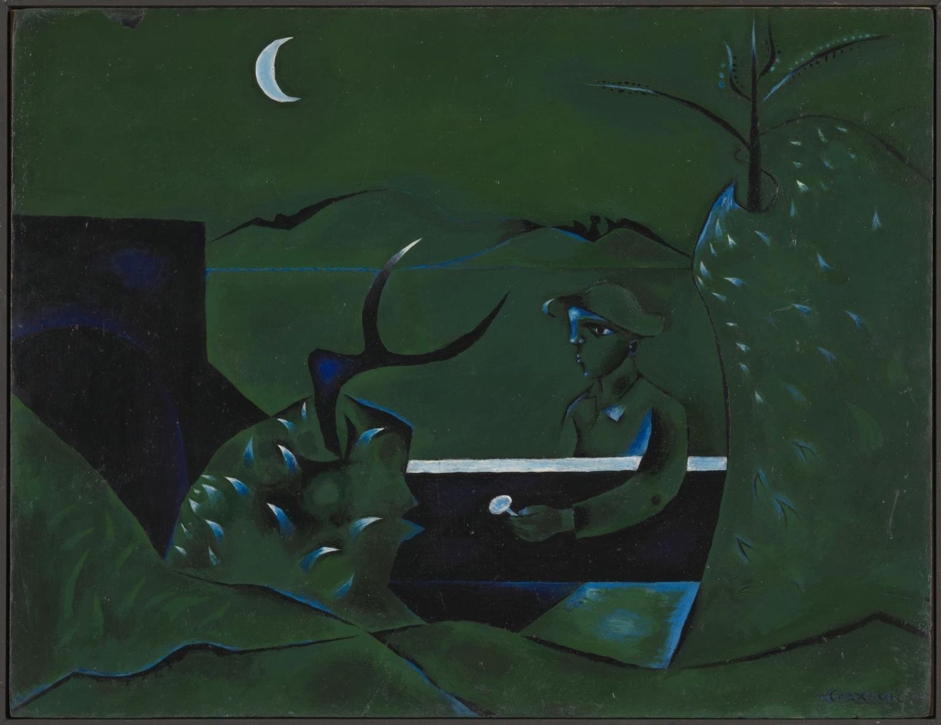 Dark Landscape by  John Craxton
