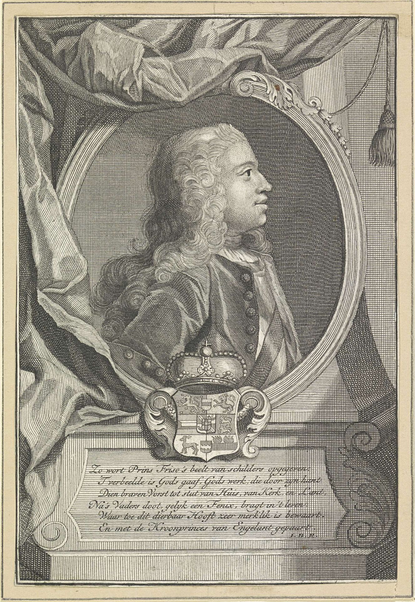 Portret van Willem IV, prins van Oranje-Nassau by Wouter Jongman