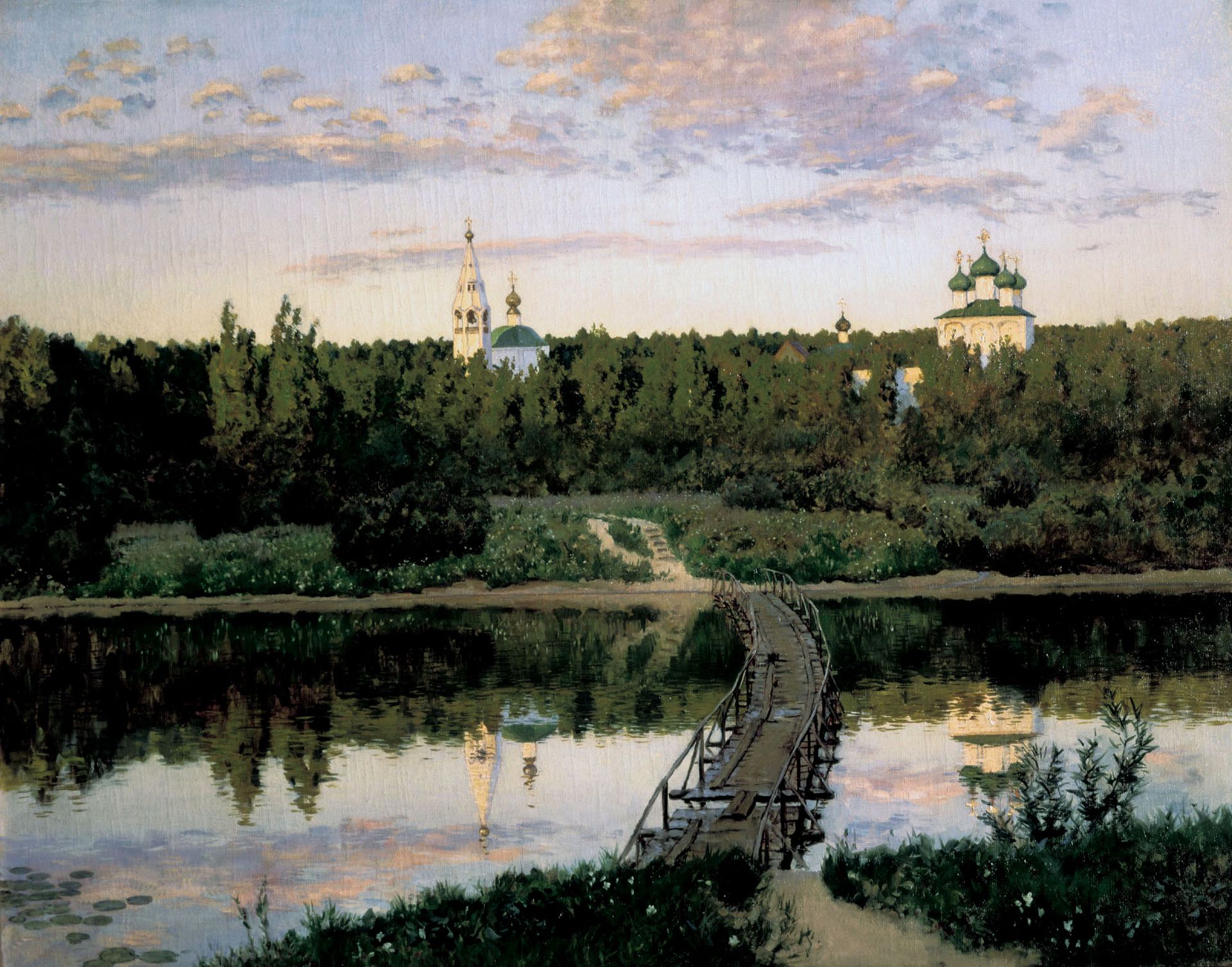 Quiet cloister by Isaac Levitan