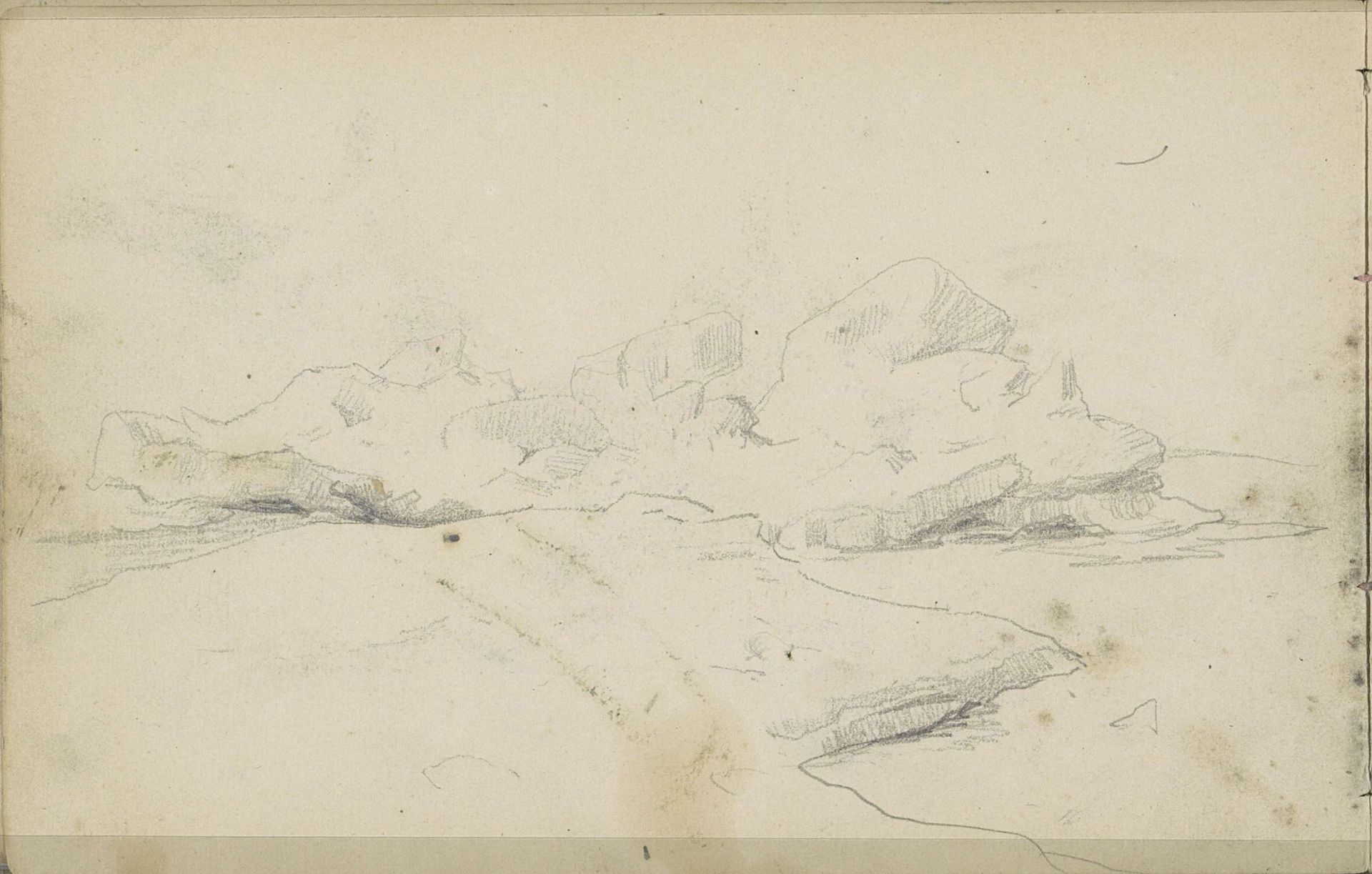 Kustgezicht met ijsbergen te Nova Zembla by Louis Apol