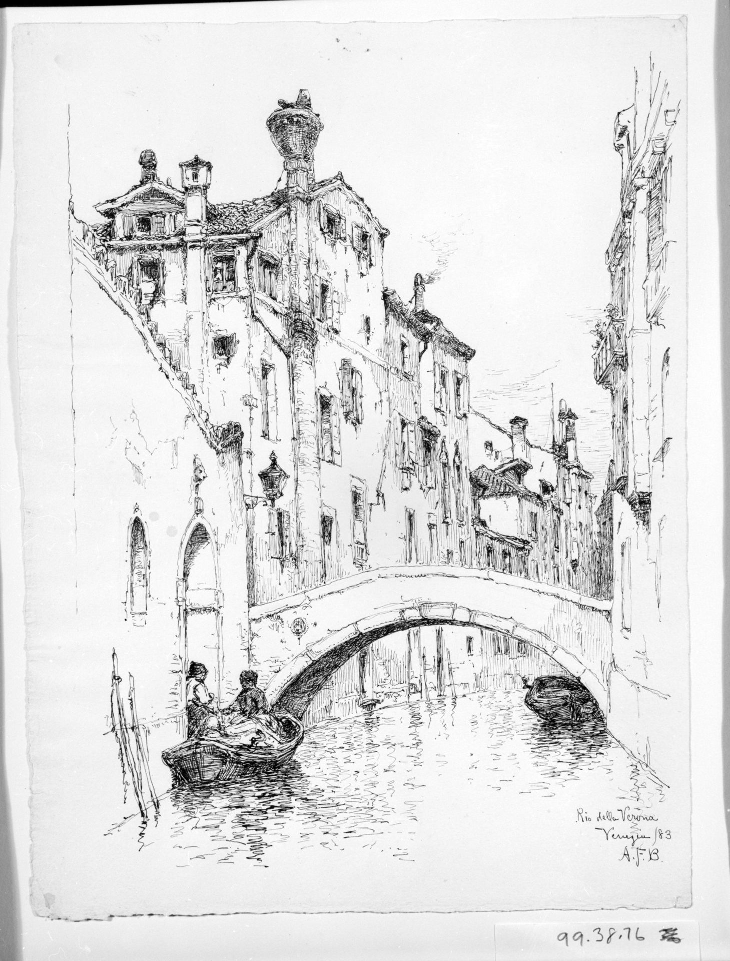 Rio della Verona, Venice by Andrew Fisher Bunner