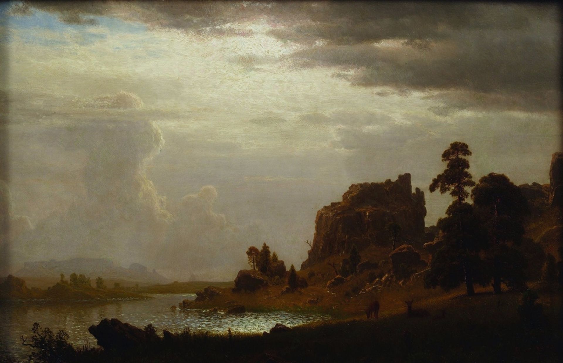 On the Sweetwater near the Devil’s Gate by Albert Bierstadt