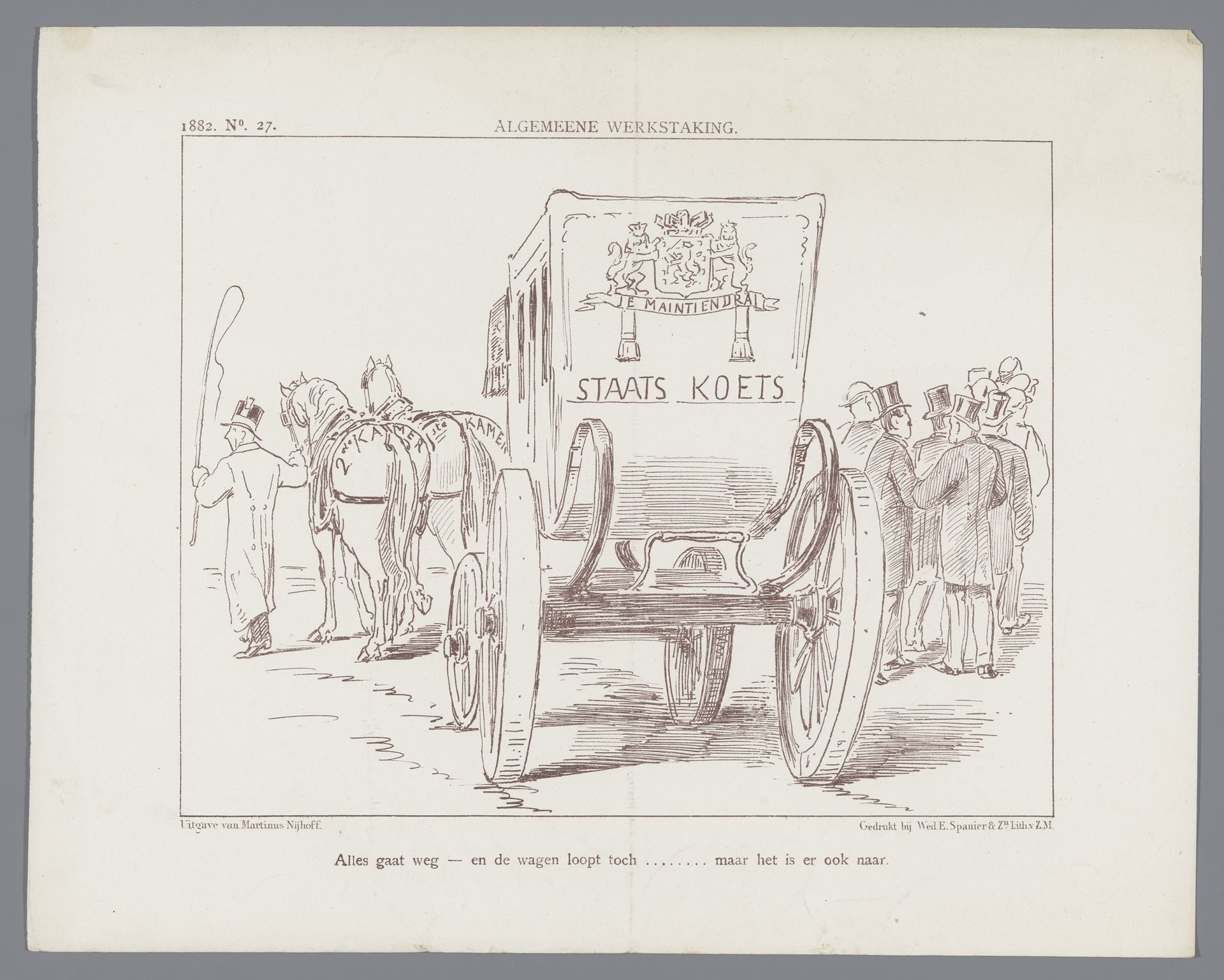 Politieke spotprent, 1882 by Johan Michaël Schmidt Crans