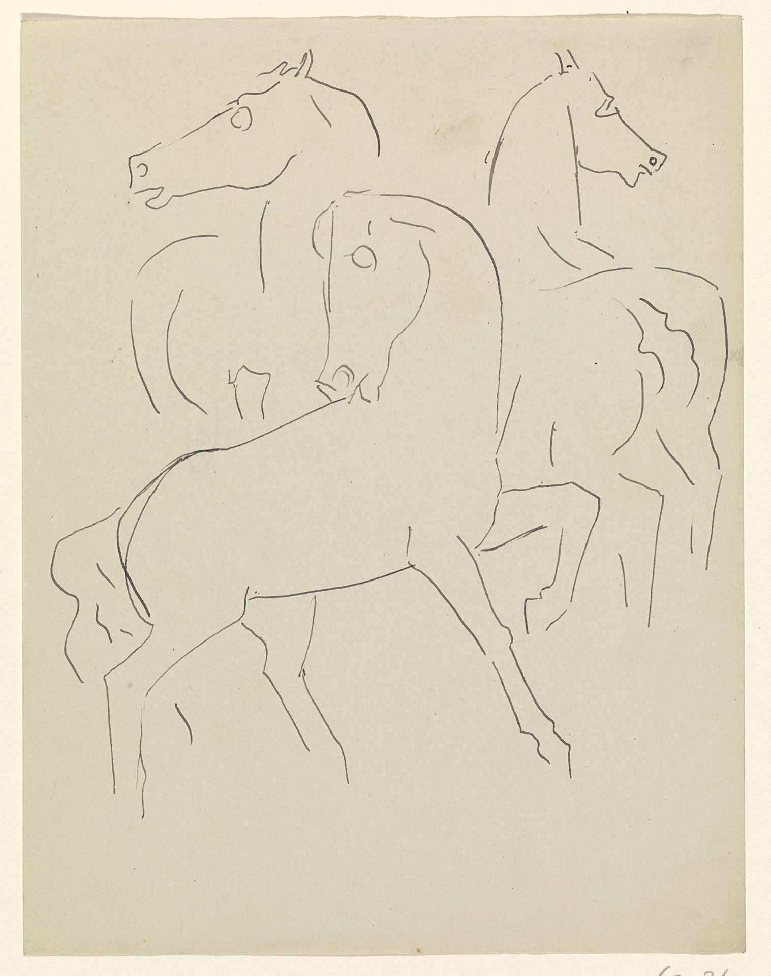 Drie paarden by Leo Gestel