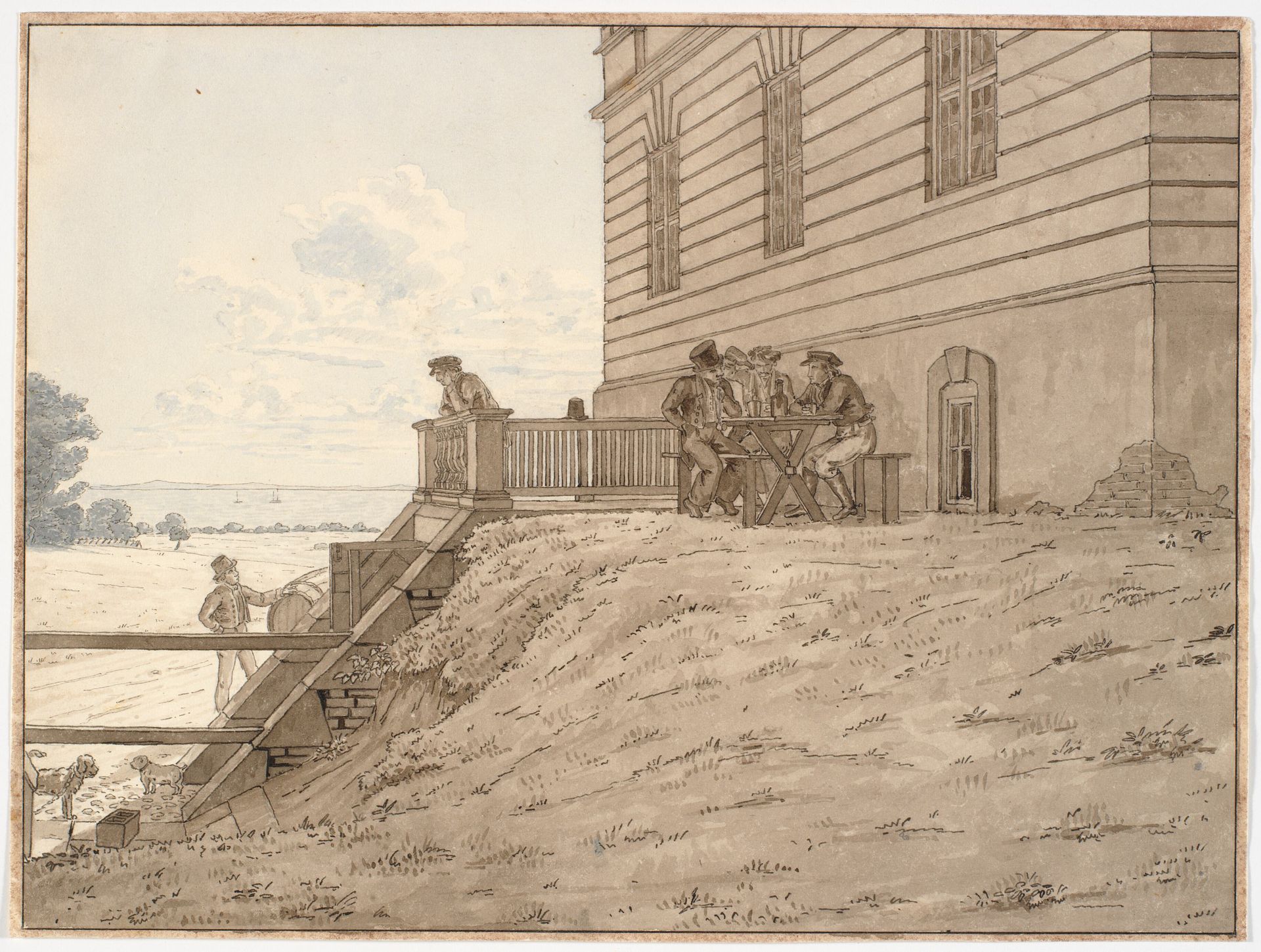 Parti ved Eremitagen, med udsigt til Stranden by Martinus Rørbye