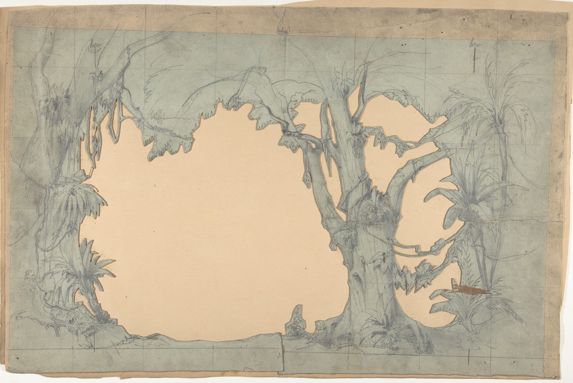 Design for a Stage Set at the Opéra, Paris by Eugène Cicéri