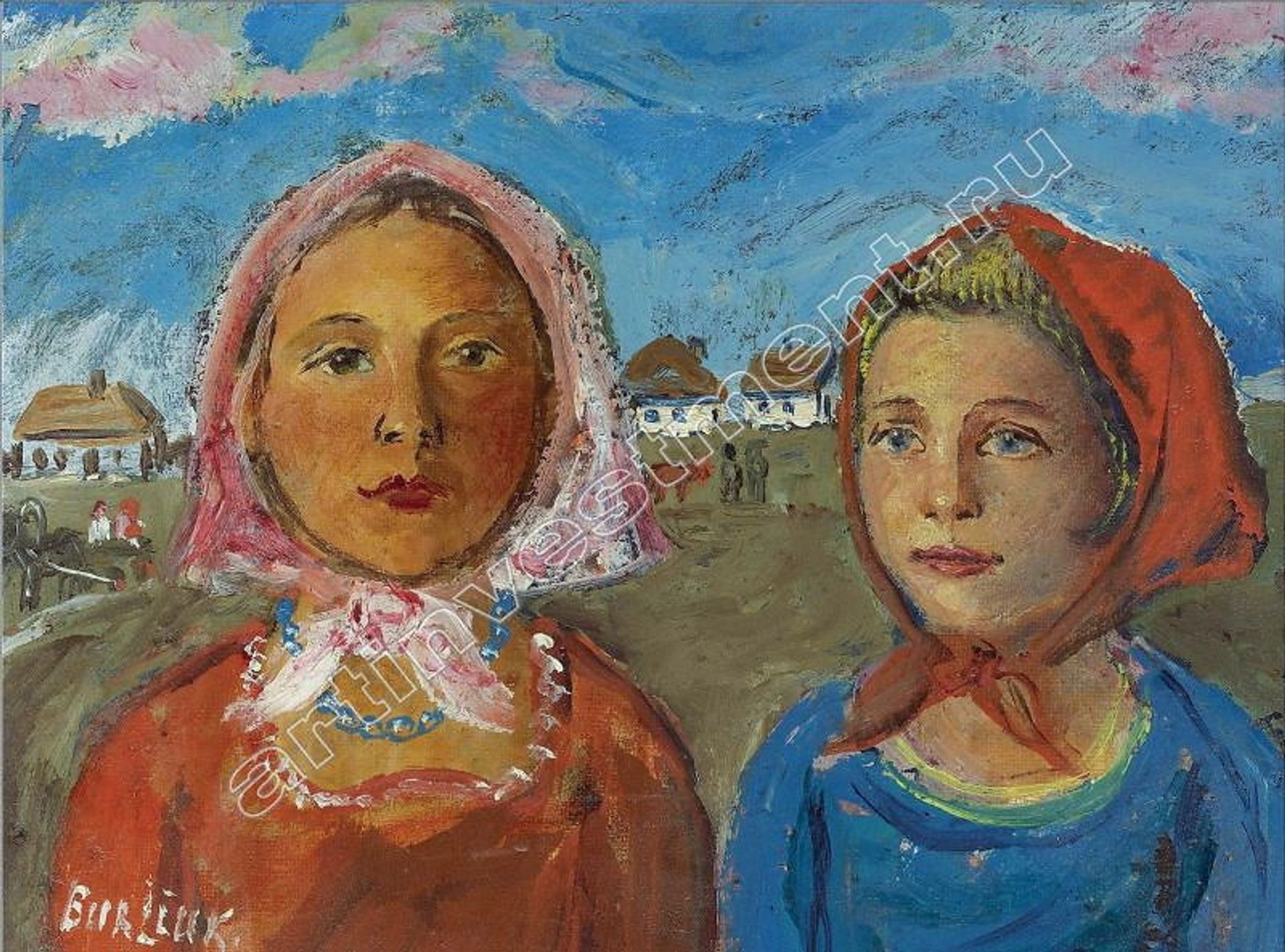 Two sisters by David Burliuk