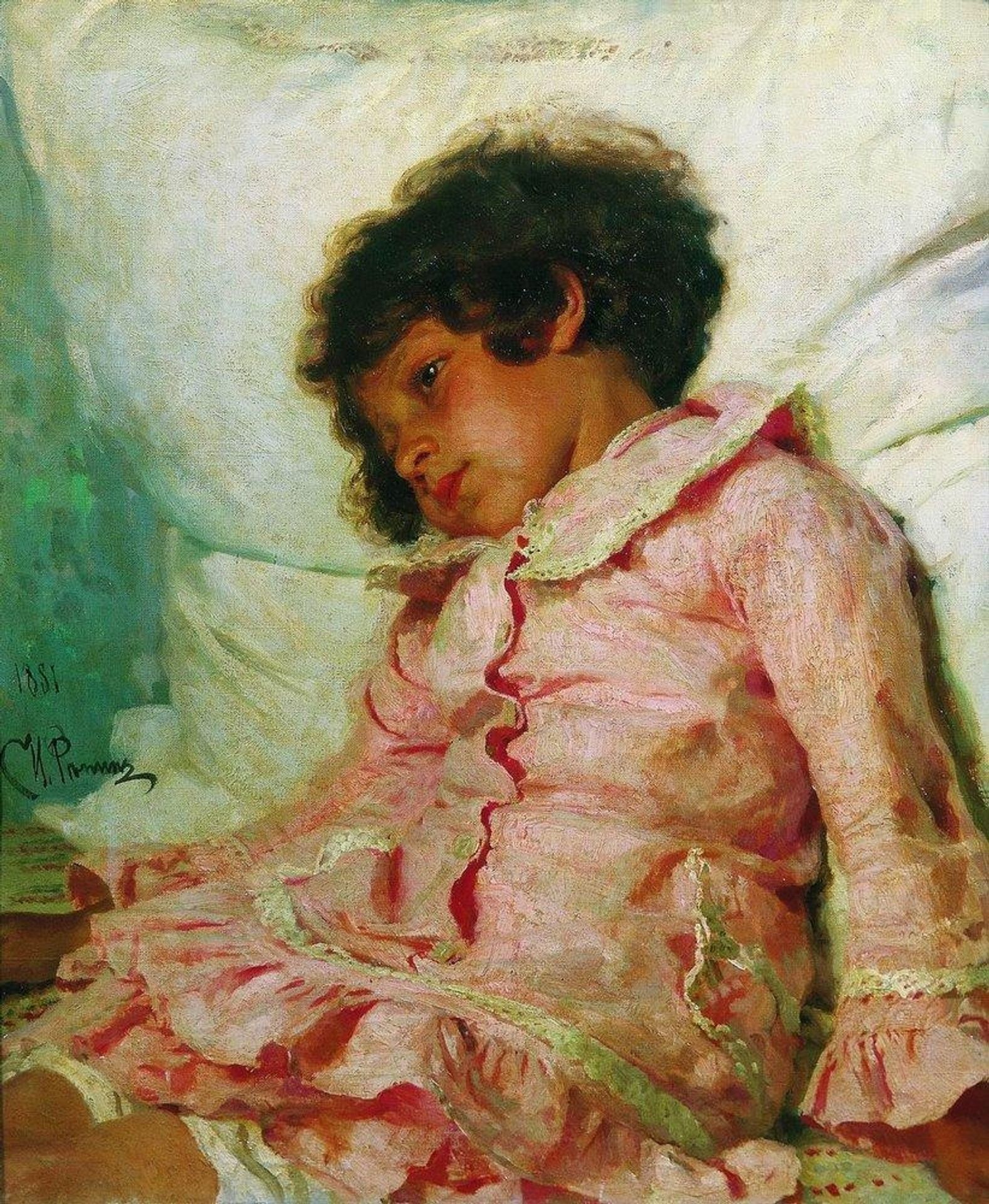 Portrait of Nadya Repina by Ilya Repin