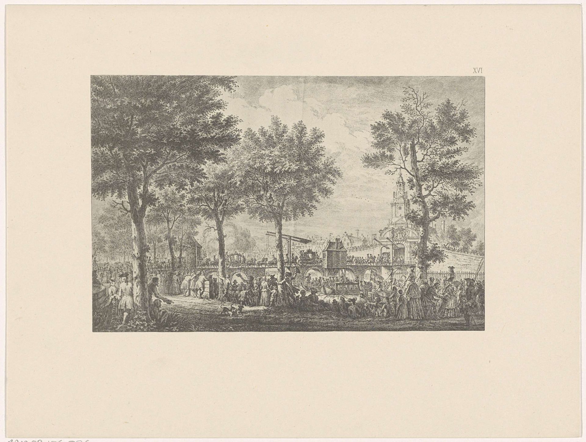 Aankomst van Willem V, prins van Oranje-Nassau, en Wilhelmina van Pruisen bij de Haarlemmerpoort te Amsterdam op 30 mei 1768 by Anonymous