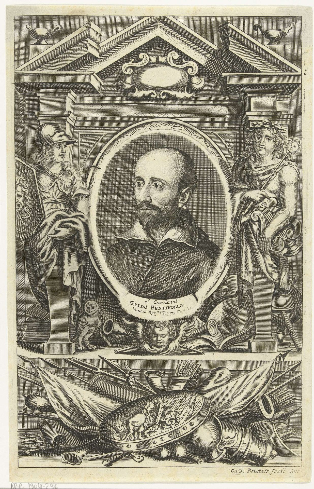 Portret van kardinaal Guido Bentivoglio by Gaspar Bouttats