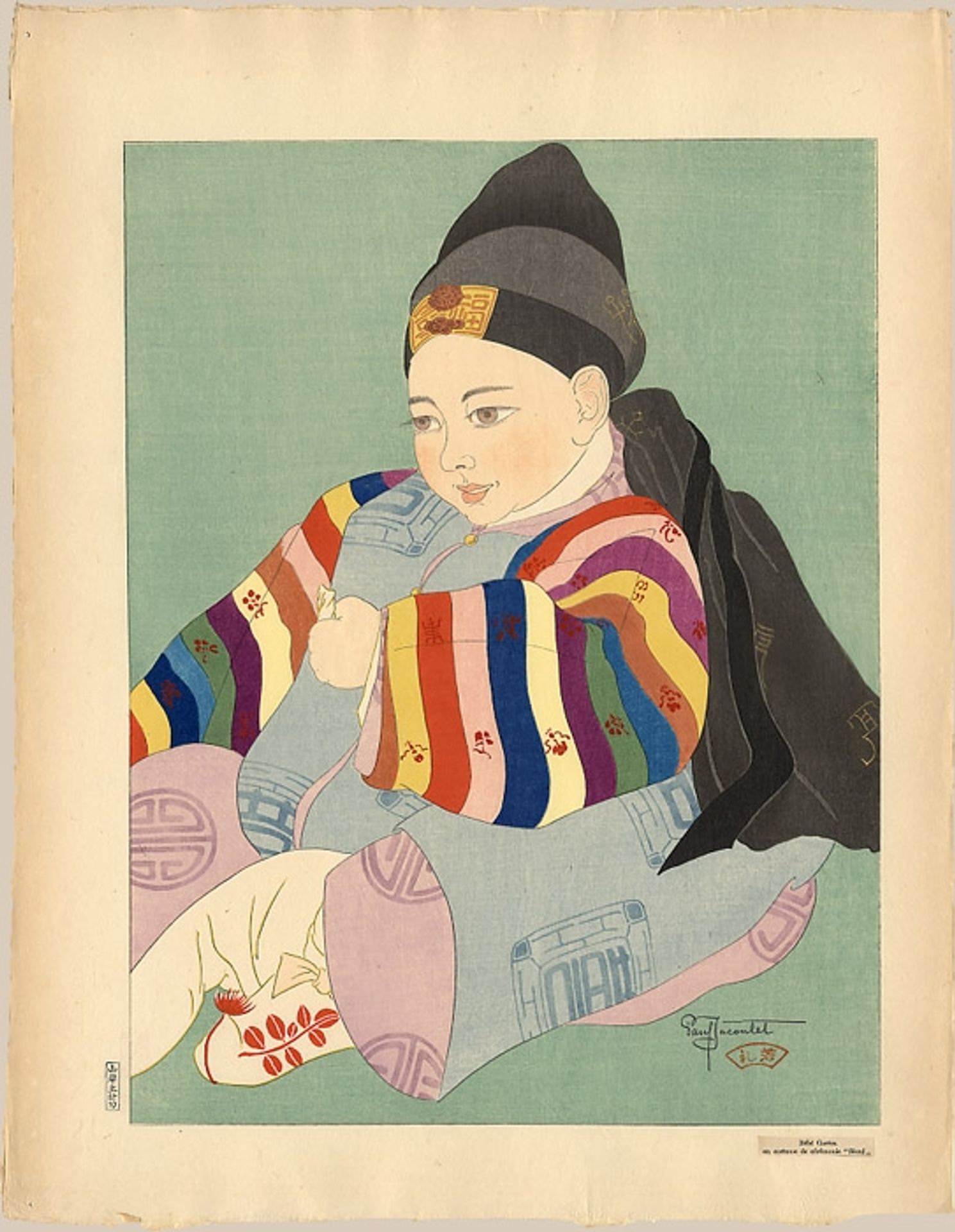 Bebe Coreen En Costume De Ceremonie. Seoul by Paul Jacoulet