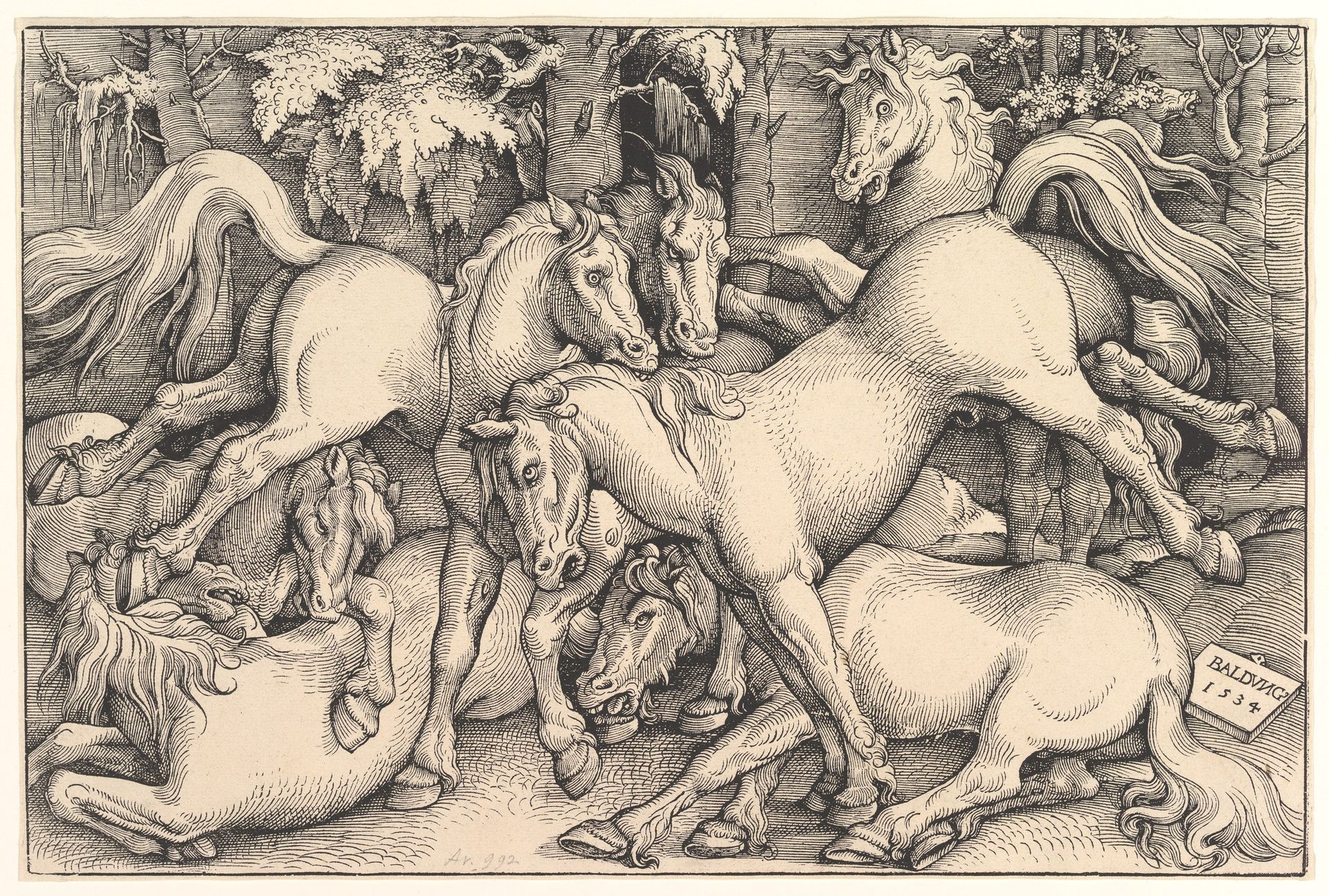 Group of Seven Horses by Hans Baldung