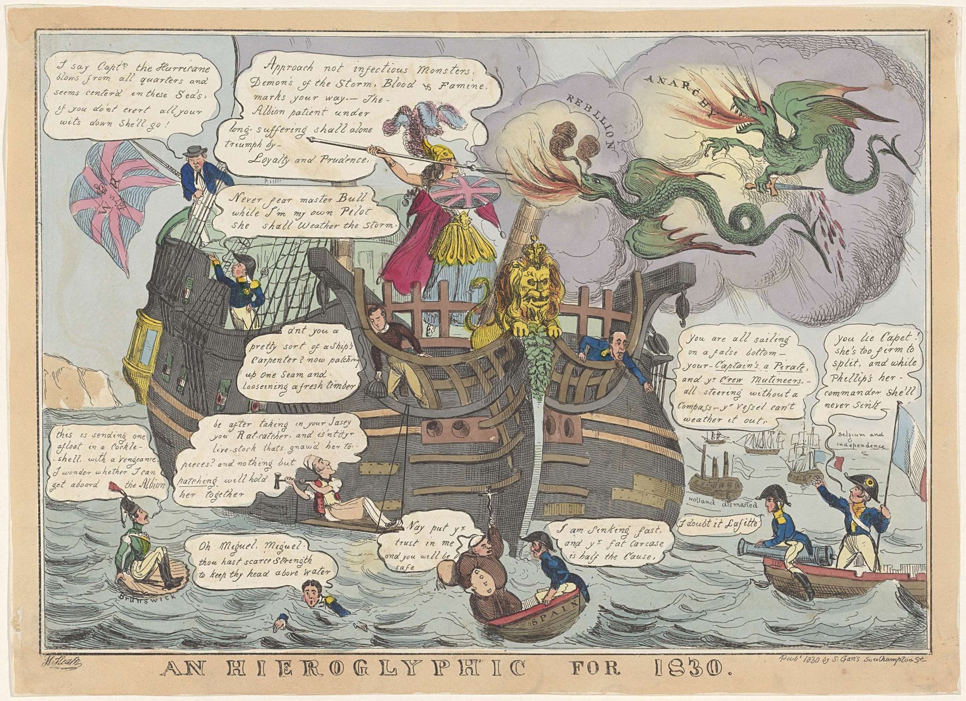 Spotprent voor het jaar 1830 by Henry Heath